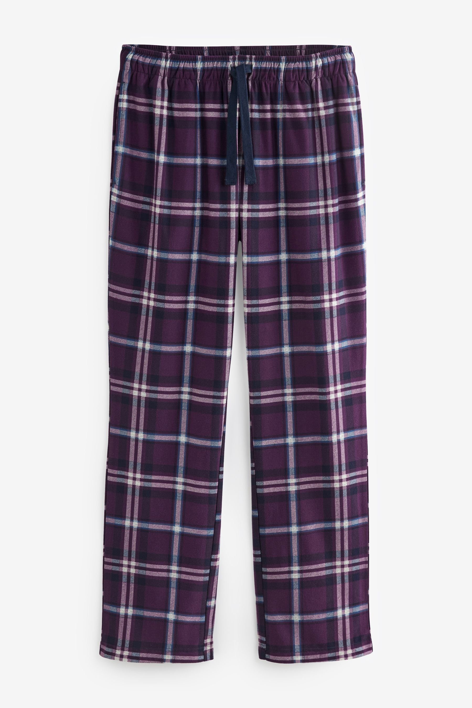 Schlafanzughose Flex Check gemütliche Motion Pyjamahose Purple Plum (1-tlg) Next