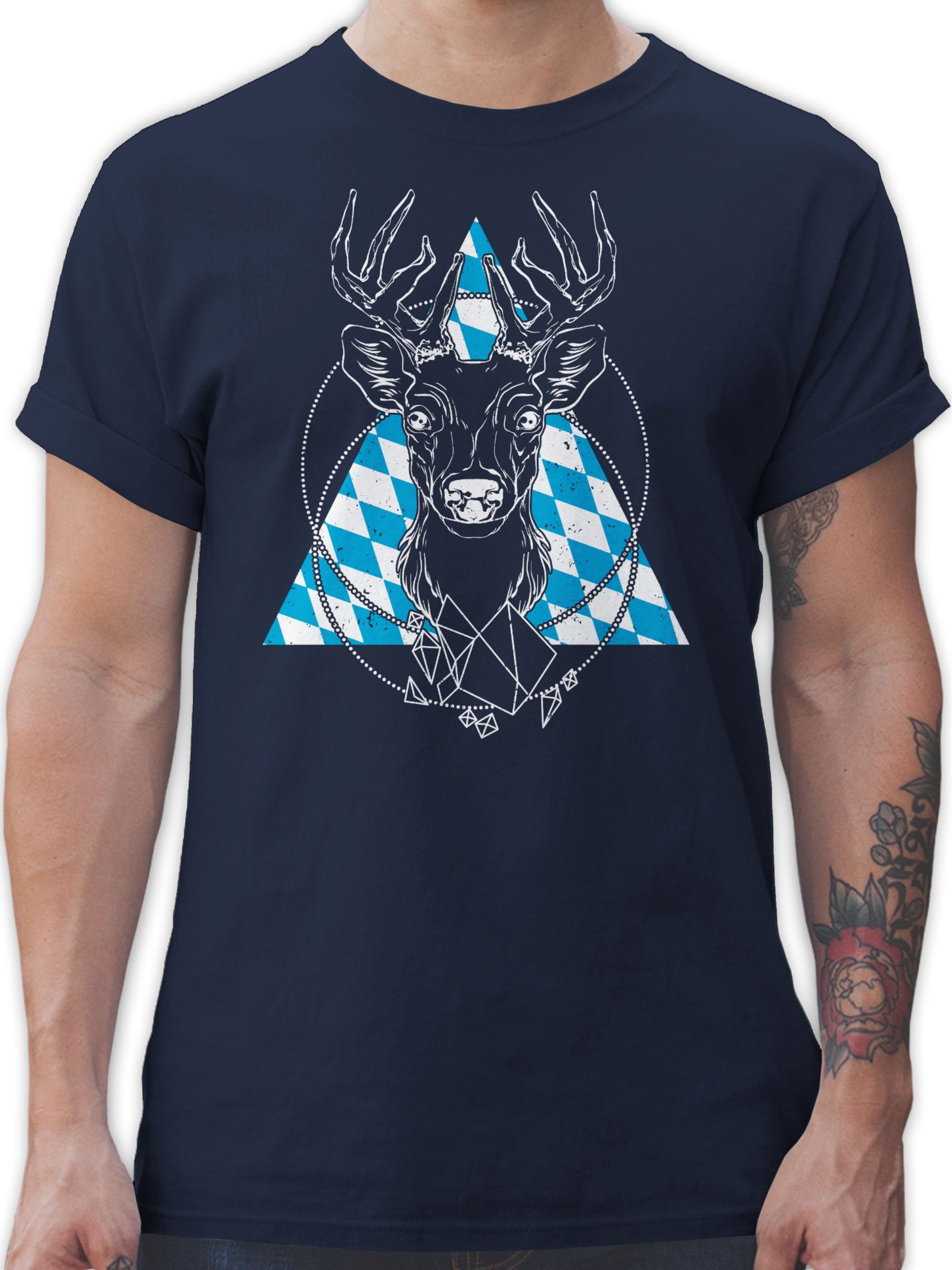 T-Shirt Bayrischer Hirsch - weiß