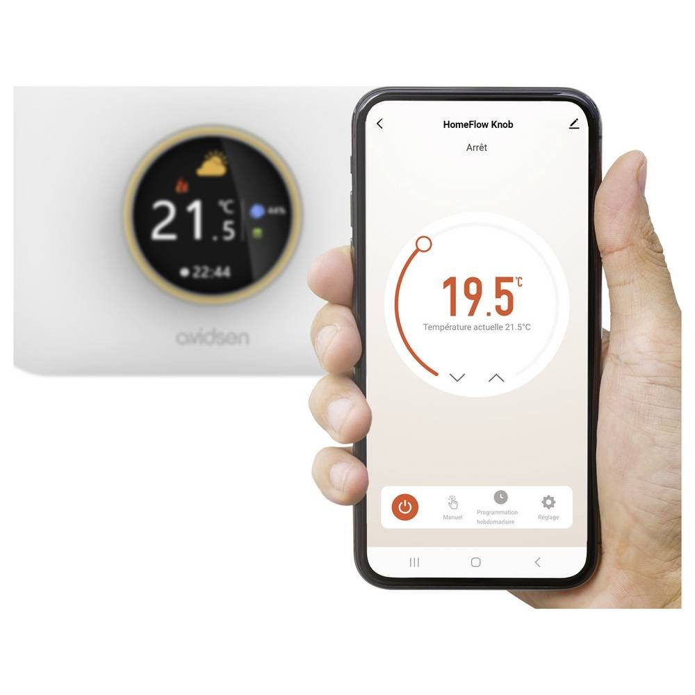 Avidsen Heizkörperthermostat 127067 Thermostatkopf elektronisch 5 bis 45 °C