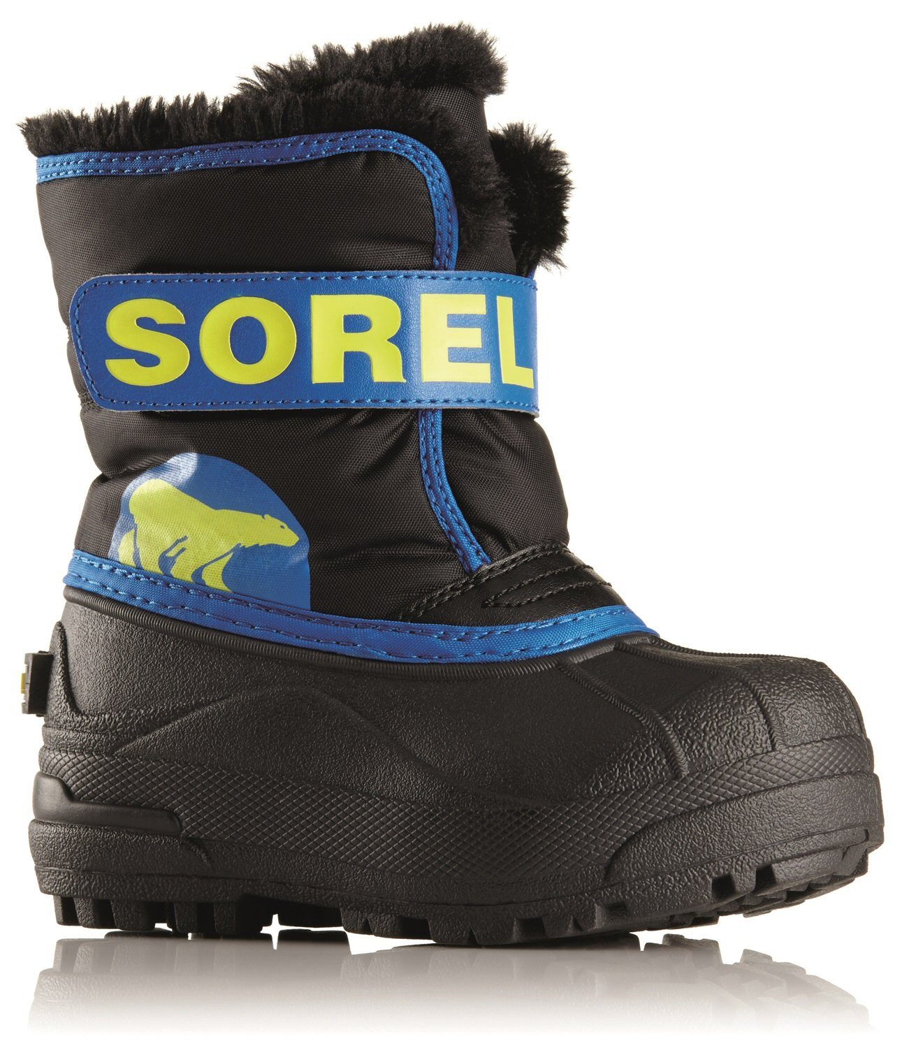 Sorel Snow Commander schwarz/blau Winterschuhe Kinder Winterstiefel