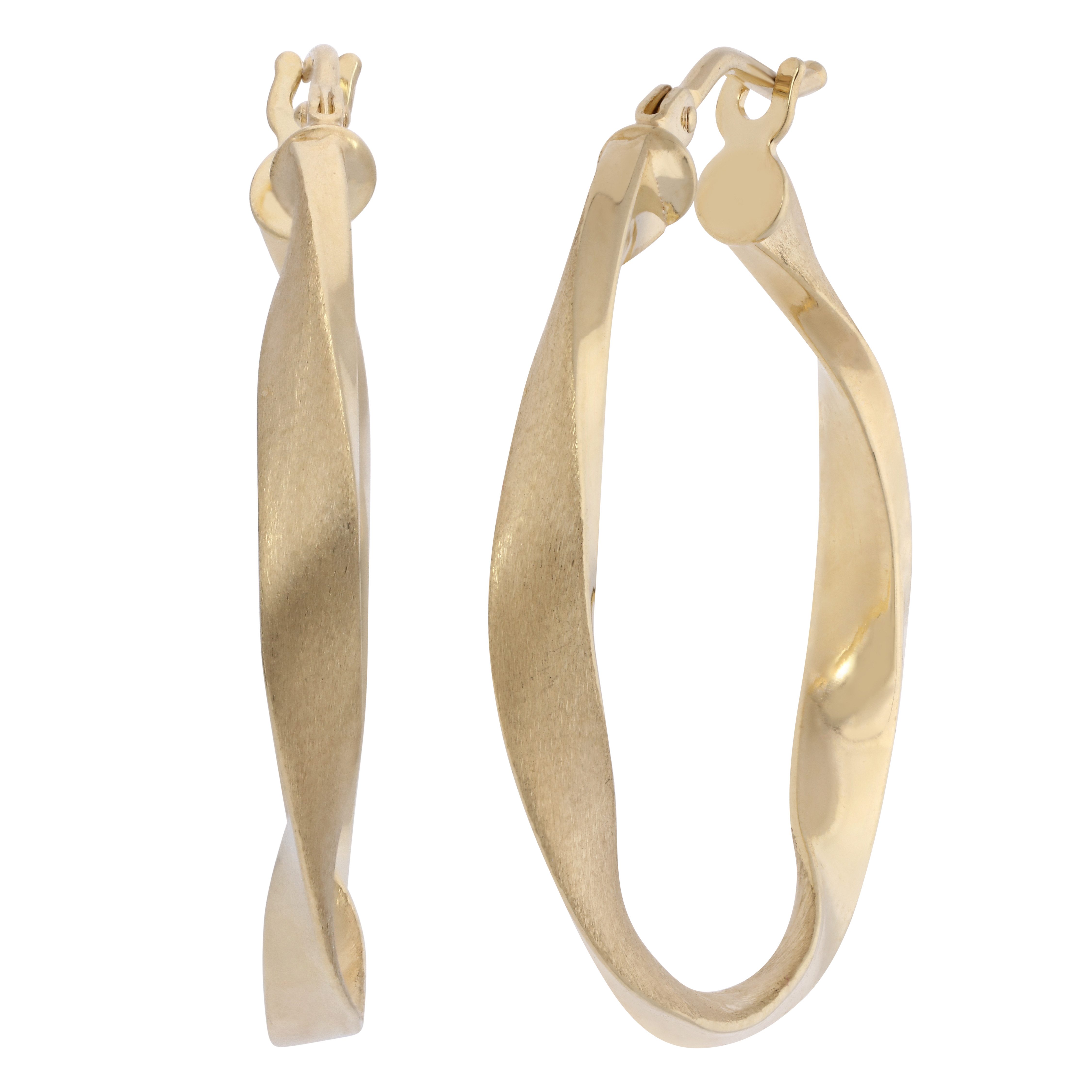 Firetti Paar Creolen Schmuck Geschenk Gold 585 Ohrschmuck Ohrringe gedrehte Optik