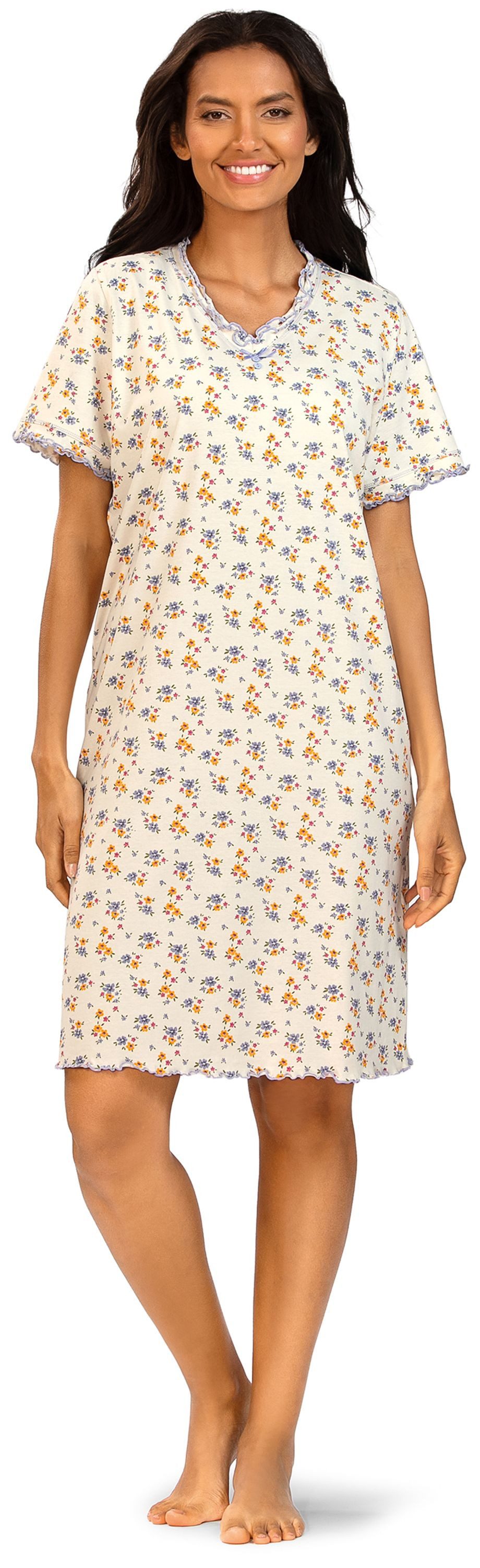 comtessa Nachthemd Dreamy breeze (Set, 1-tlg., 1-teilig) Damen Sleepshirt ca.100cm Schlafshirt Baumwolle auch große Größen