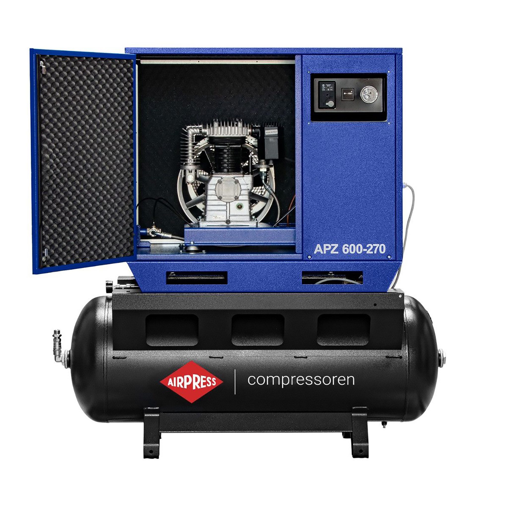 Airpress Kompressor Flüsterkompressor APZ 600-270 10 bar 270L K28 5.5 PS 34351, max. 10 bar, 270 l, sehr leise