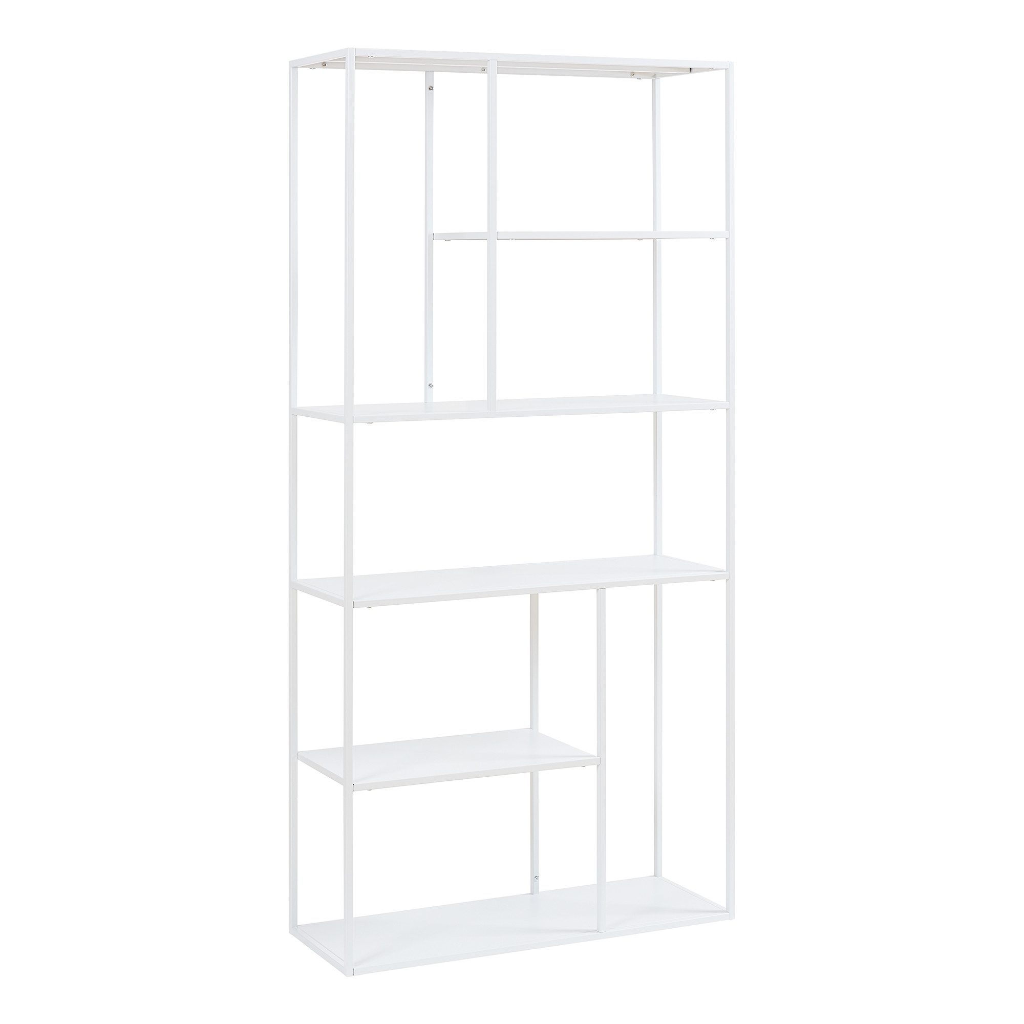 en.casa Standregal, »Vehmaa« mit 7 Ablagefächern 90 x 30 x 188 cm Weiß günstig online kaufen