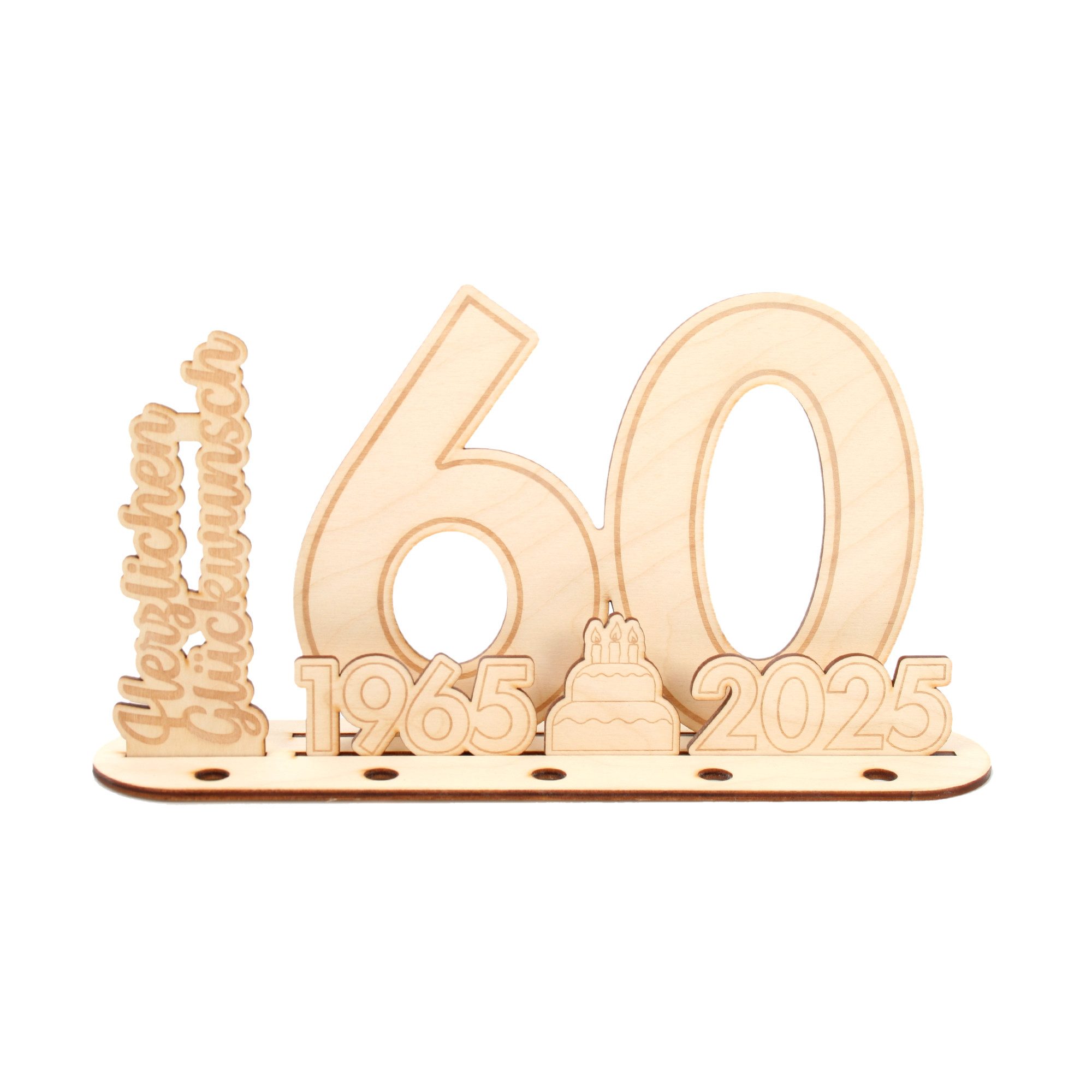 Kreative Feder Glückwunschkarte 3D Geldgeschenk-Aufsteller mit Jahreszahlen zu runden Geburtstagen, 3D