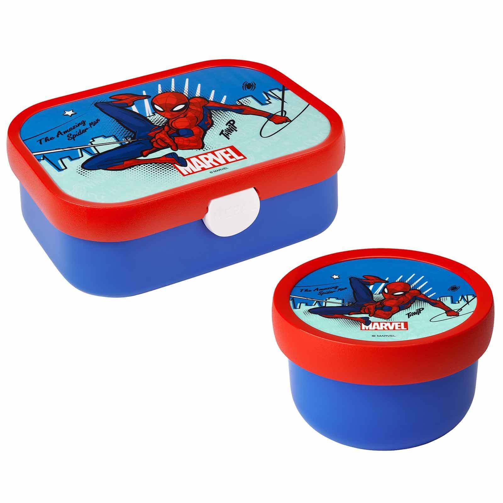 Mepal Lunchbox Campus Obst- und Bentobox Spiderman 300 & 750 ml, Kunststoff, (2-tlg)