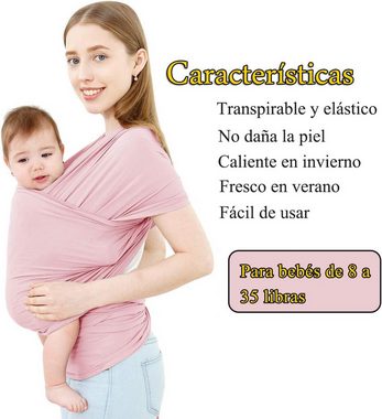 Cbei Tragetuch Babytrage Babytragetuch für Neugeborene Kleinkinder (Verstellbare Babytrage für Neugeborene, Verstellbare 530 x 60cm, elastisch bis 15kg)
