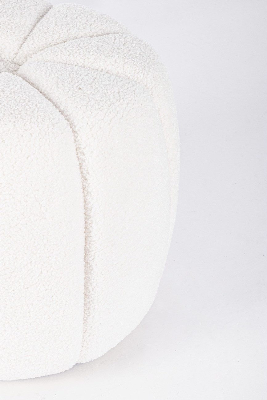 Bizzotto Pouf Karolina aus Boucle-Stoff, Weiß günstig online kaufen