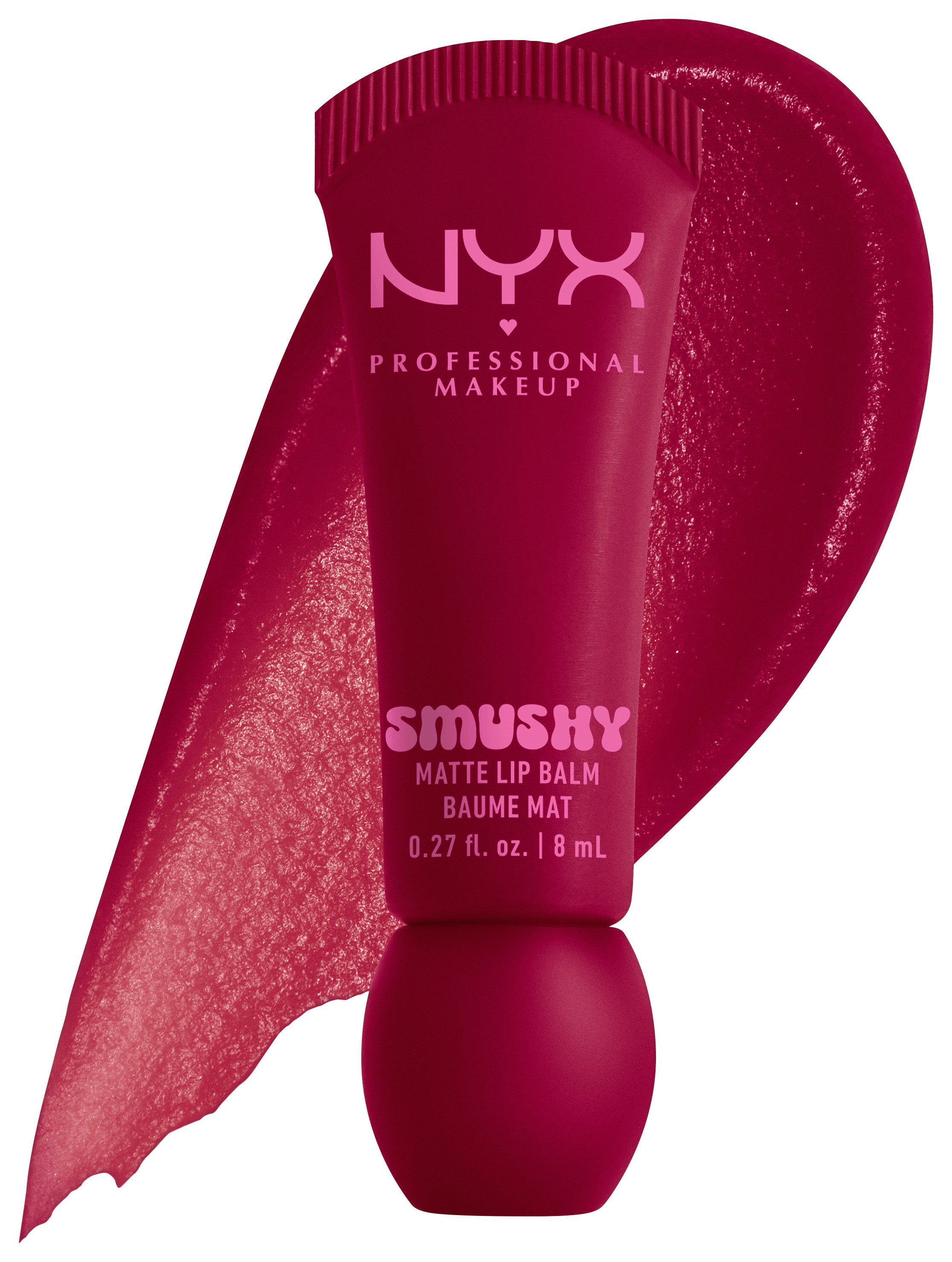 NYX PROFESSIONAL MAKEUP Lippenbalsam SMUSHY MATTE LIP BALM, jeder der Farbtöne hat einen einzigartigen, süßen Duft