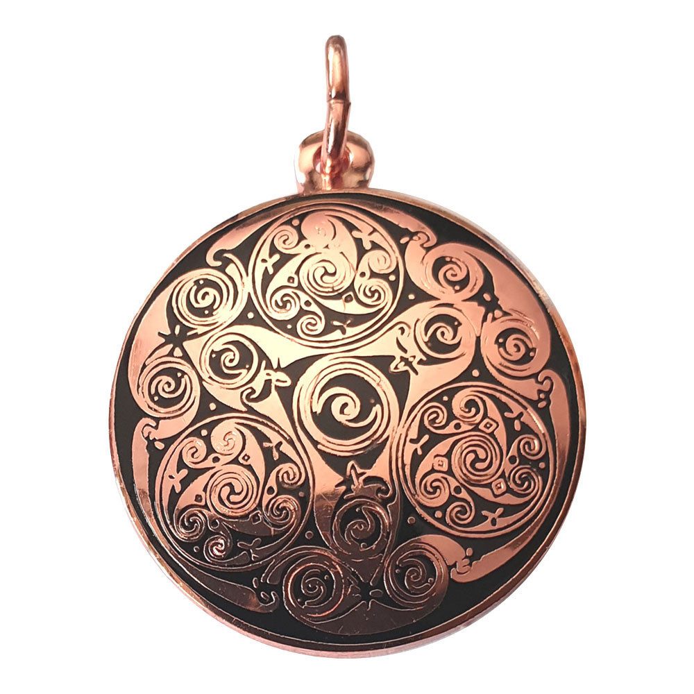 Kettenanhänger Keltische Triskele Amulett Red Moon Talisman: 25 mm