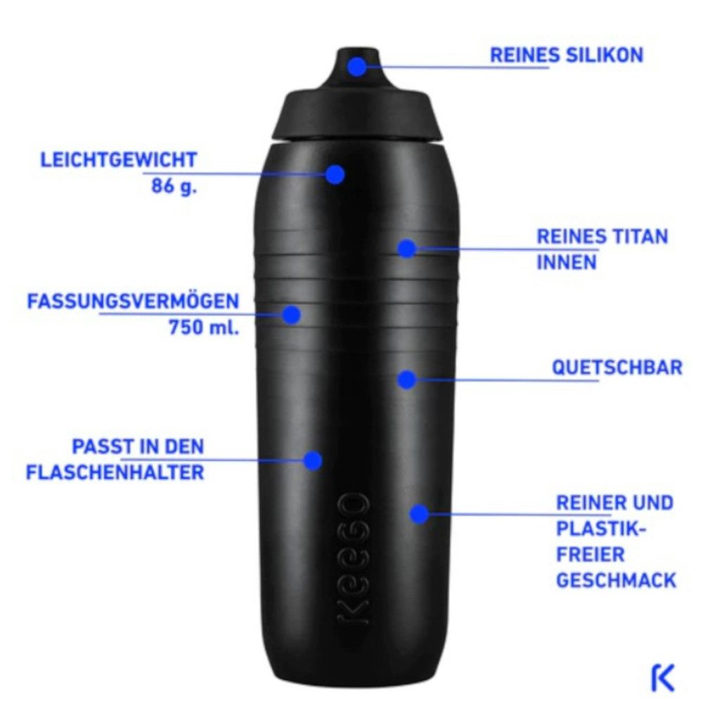 Keego Trinkflasche Keego Titanium Trinkflasche 750ml