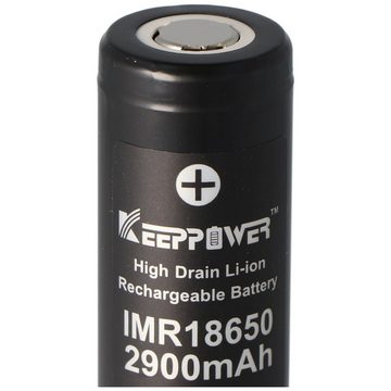 Keeppower Keeppower IMR18650 - 2900mAh, 3,7V Li-Ion-Akku 10A (Flat Top) Akku 2900 mAh (3,7 V)