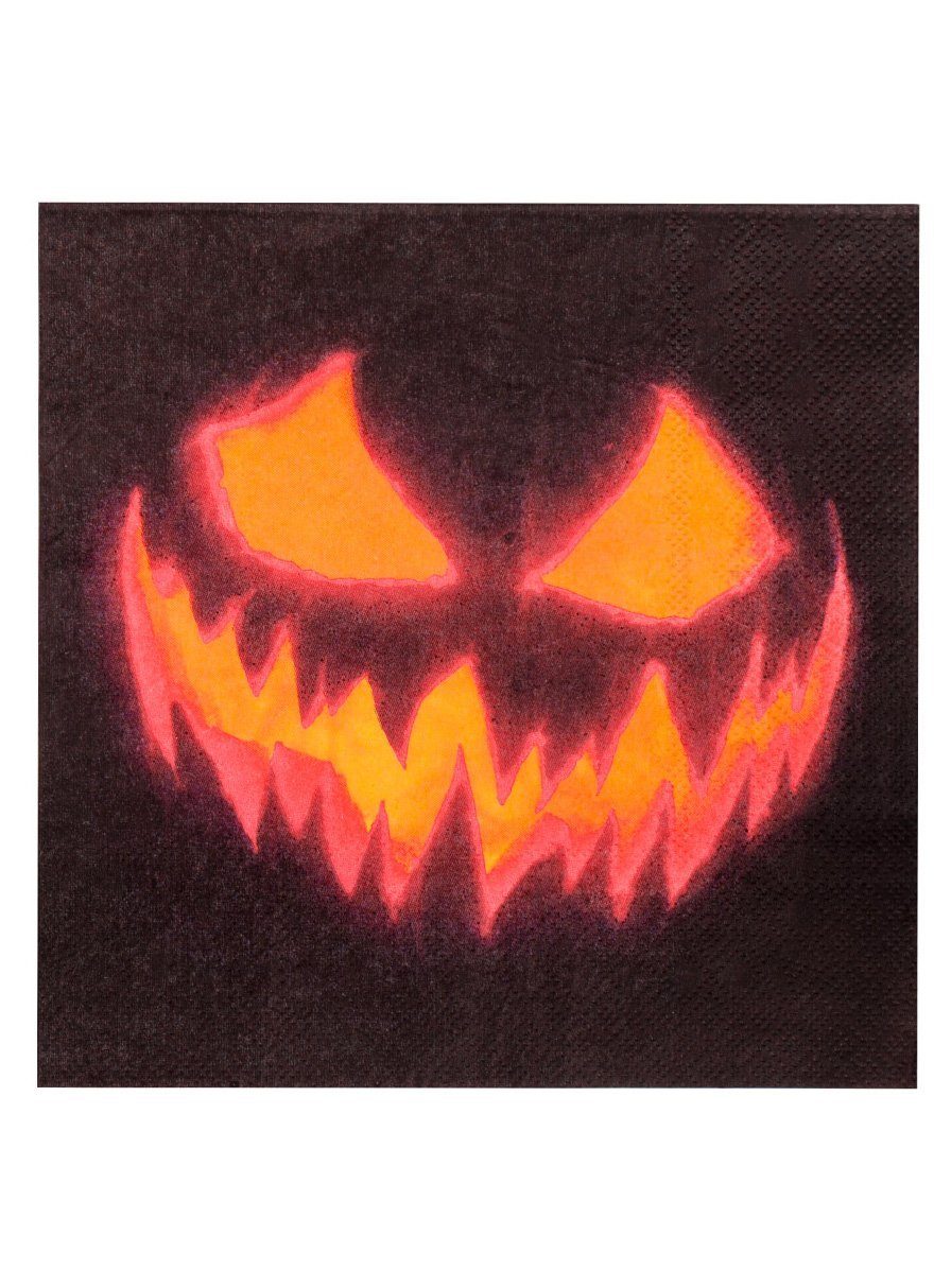Servietten, Papier, Boland 20 für Kürbis gekommen: Halloween den Deko Auf Halloweenpartys! Einweggeschirr-Set