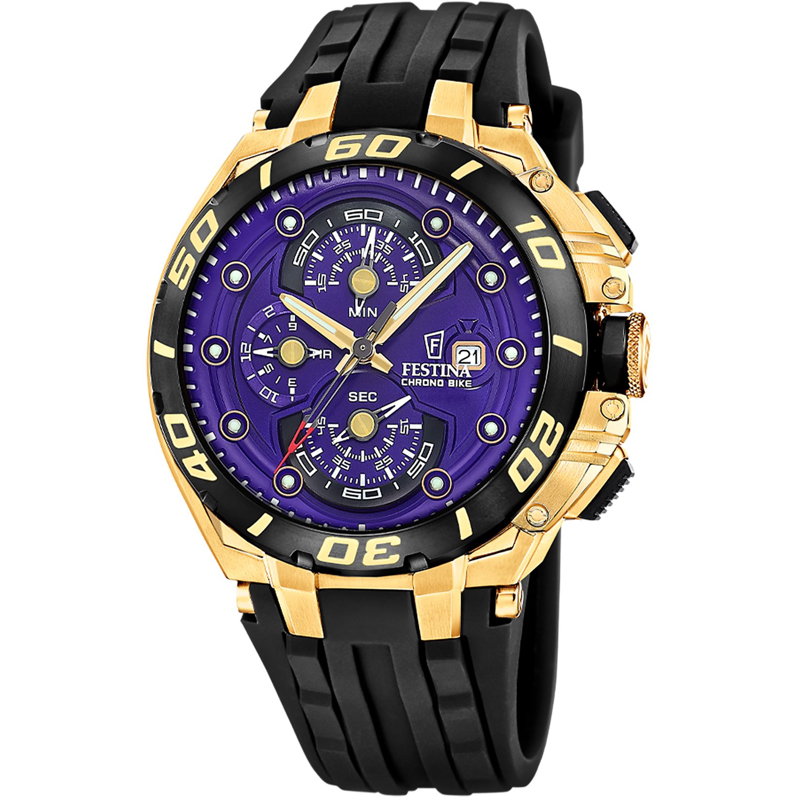 Festina Chronograph Chrono Bike Special Edition F20781_GA, (Set, 3-tlg., mit Wechselband und Bandwechsler), Quarzuhr, Armbanduhr, Herrenuhr, Edelstahlarmband