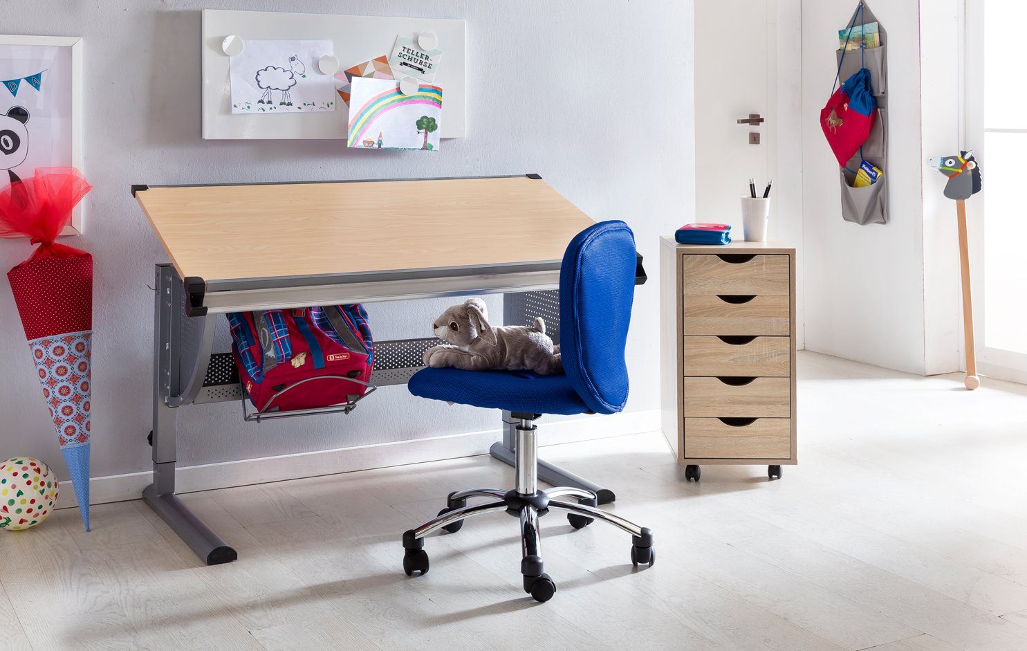 Kinderstuhl - Ergonomisch, zum KADIMA Blau & Kinder-Drehstuhl ideal | stark Lernen DESIGN Blau