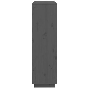 vidaXL Highboard Highboard Grau 110,5x35x117 cm Massivholz Kiefer (1 St)
