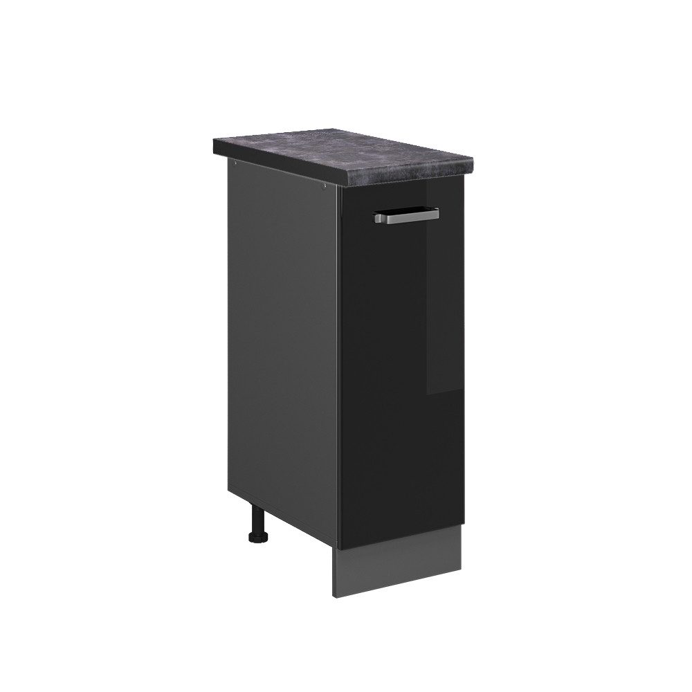 Vicco Apothekerschrank R-Line, Schwarz Hochglanz/Anthrazit, 30 cm, AP Anthrazit (1-St)