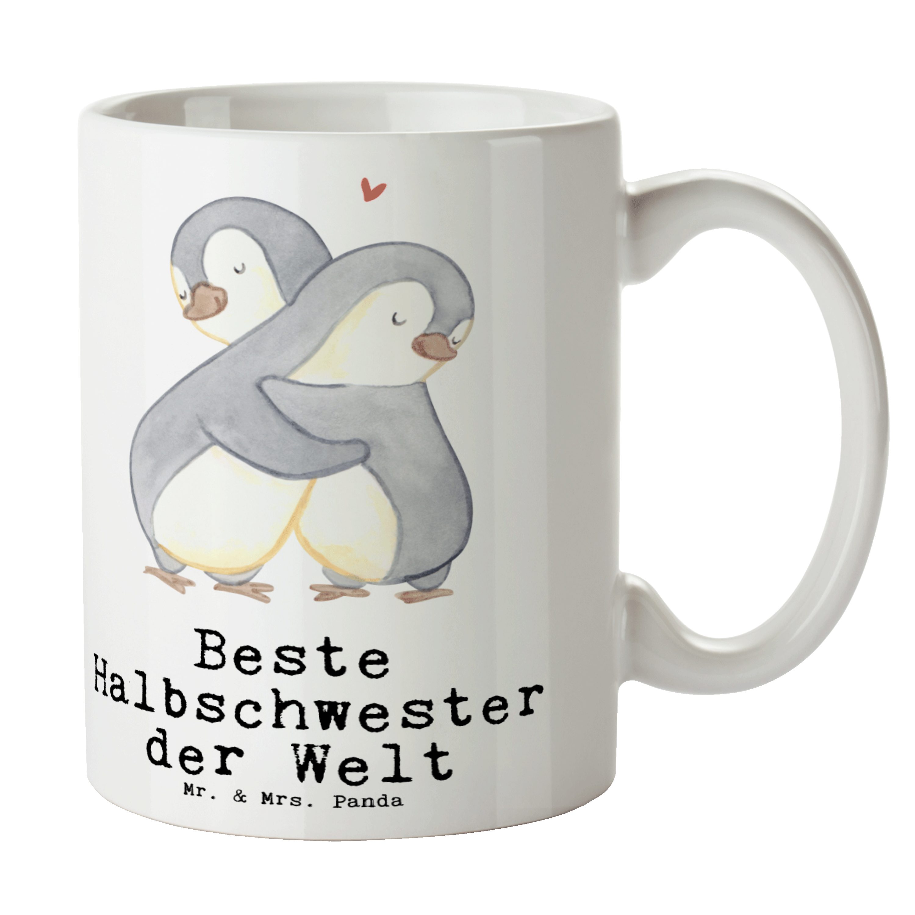 Weiß der Tasse Freude Beste Tee, Keramik - Danke, Geschenk, Mrs. Halbschwester Tochter, Mr. Kleinigkeit, Panda Pinguin Kaffeebecher, Becher, machen, Büro, - & Welt Stiefgeschwister,