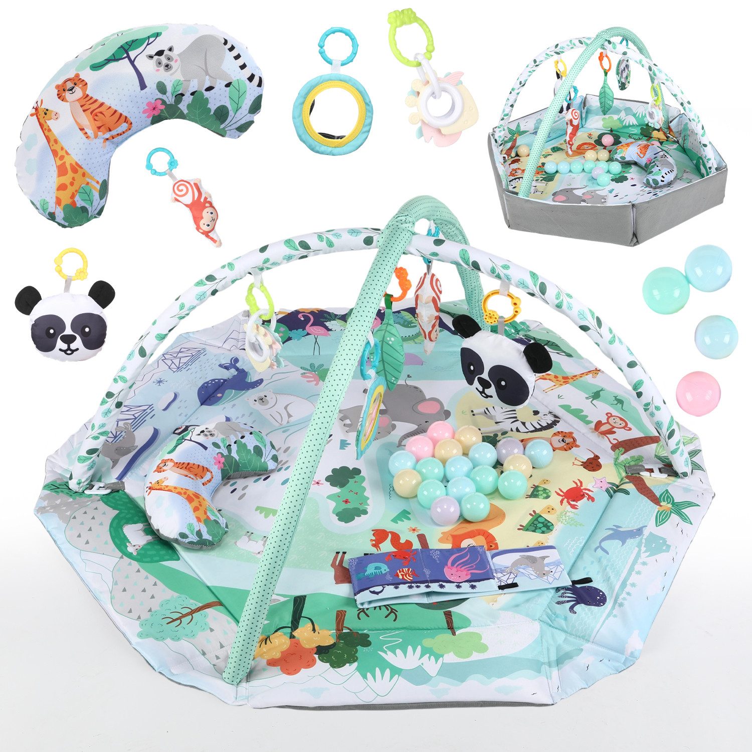 oyajia Spielbogen Baby Spielmatte Zaun Fitness Krabbeldecke Spielecke 105x1 günstig online kaufen