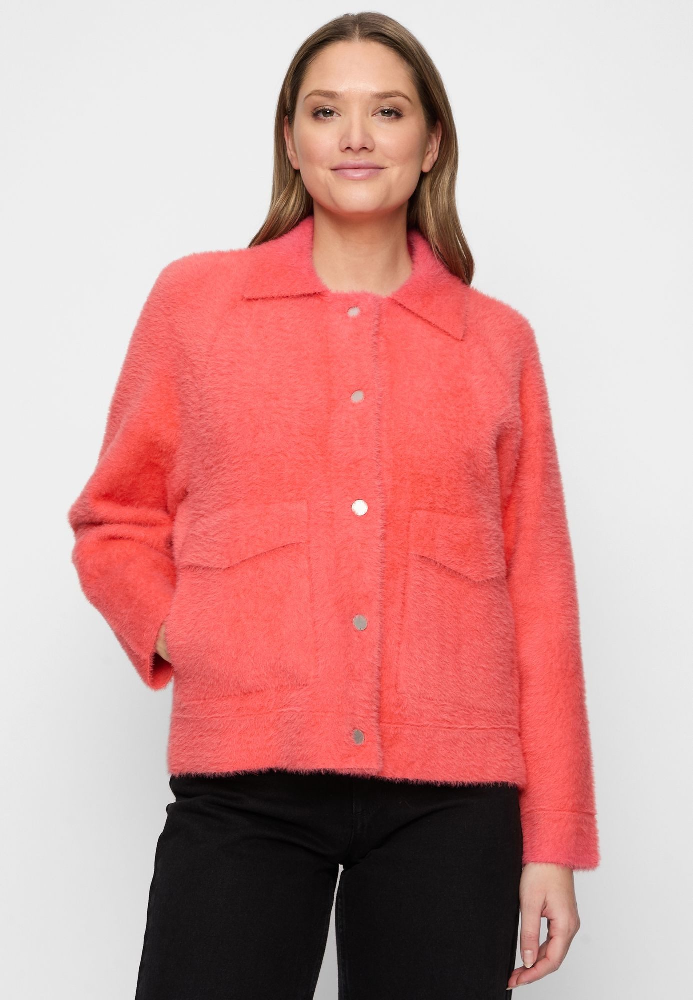 COVERED Strickjacke Paris L00123CO Liegekragen, Metallknöpfe, günstig online kaufen