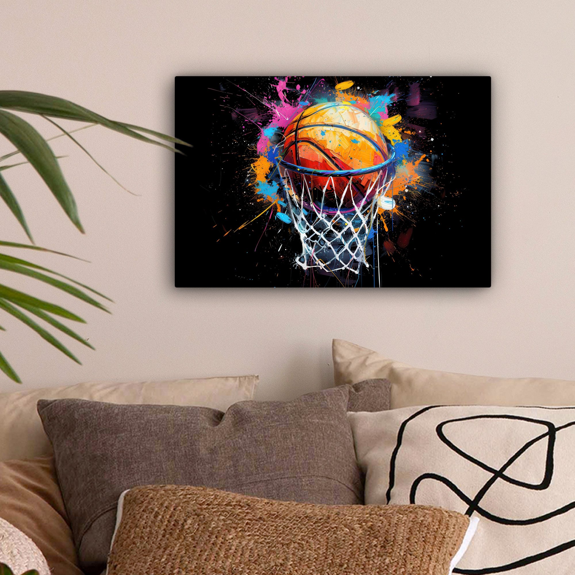 OneMillionCanvasses® Leinwandbild Graffiti - Sport - Basketball, Fotodruck günstig online kaufen