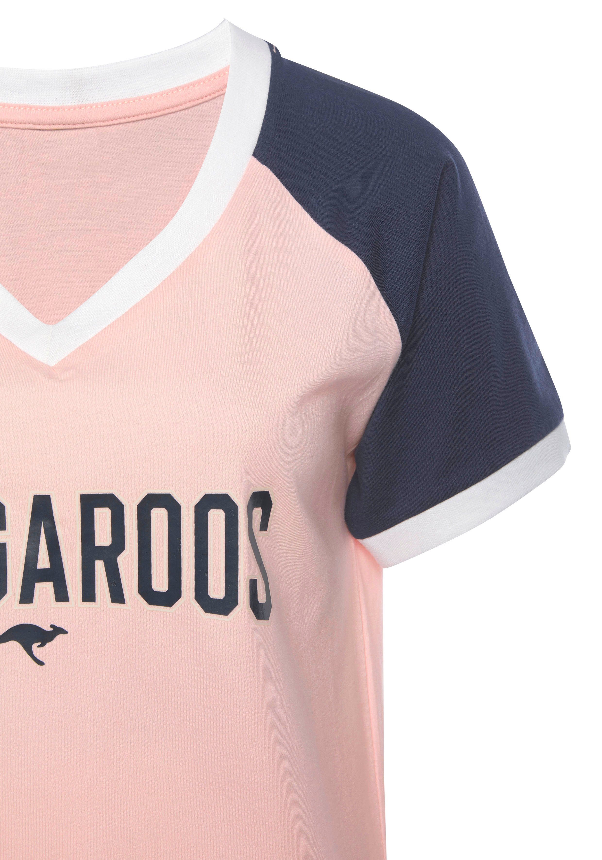 KangaROOS Bigshirt mit kontrastfarbenen Raglanärmeln