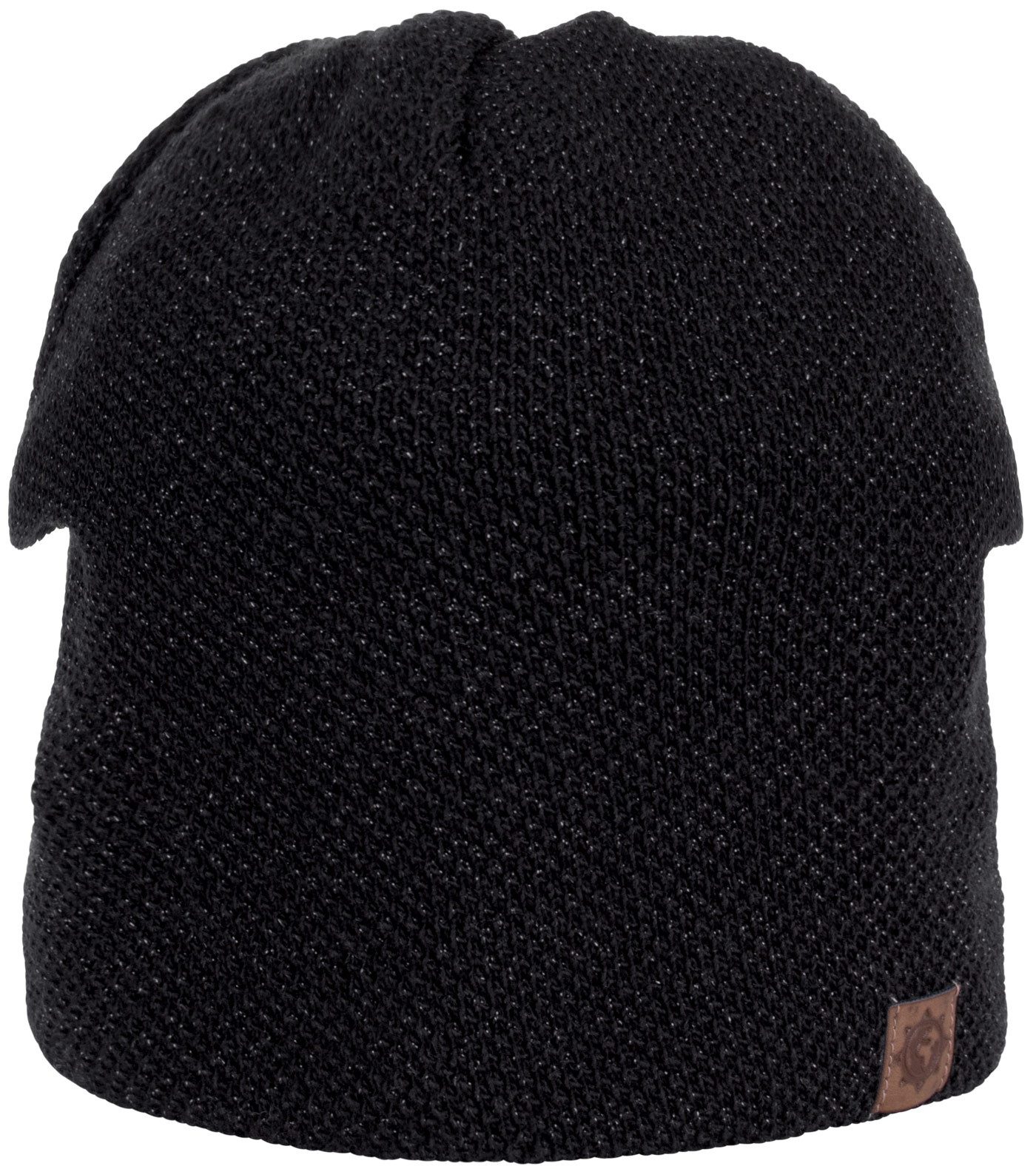 compagno Strickmütze (1-St) Damen Beanie Wintermütze Metallic-Garn gefüttert Fleecefutter