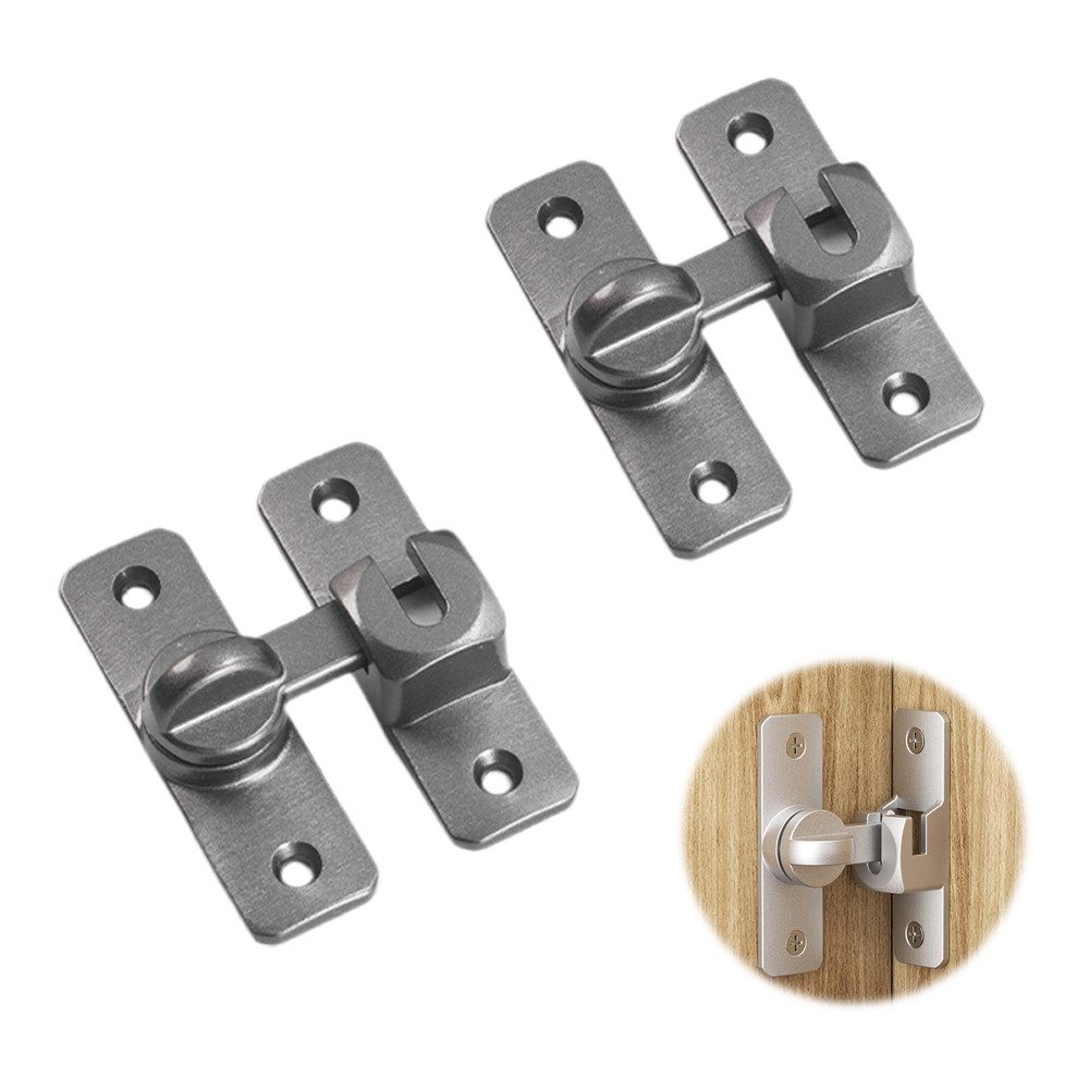 Auledio Дверная защелка 2er-Pack Türverschluss Riegel, Schiebetür Riegel, (2-tlg), Schnellverschluss Riegel, Fenster Verriegelung für Bad, Schuppen