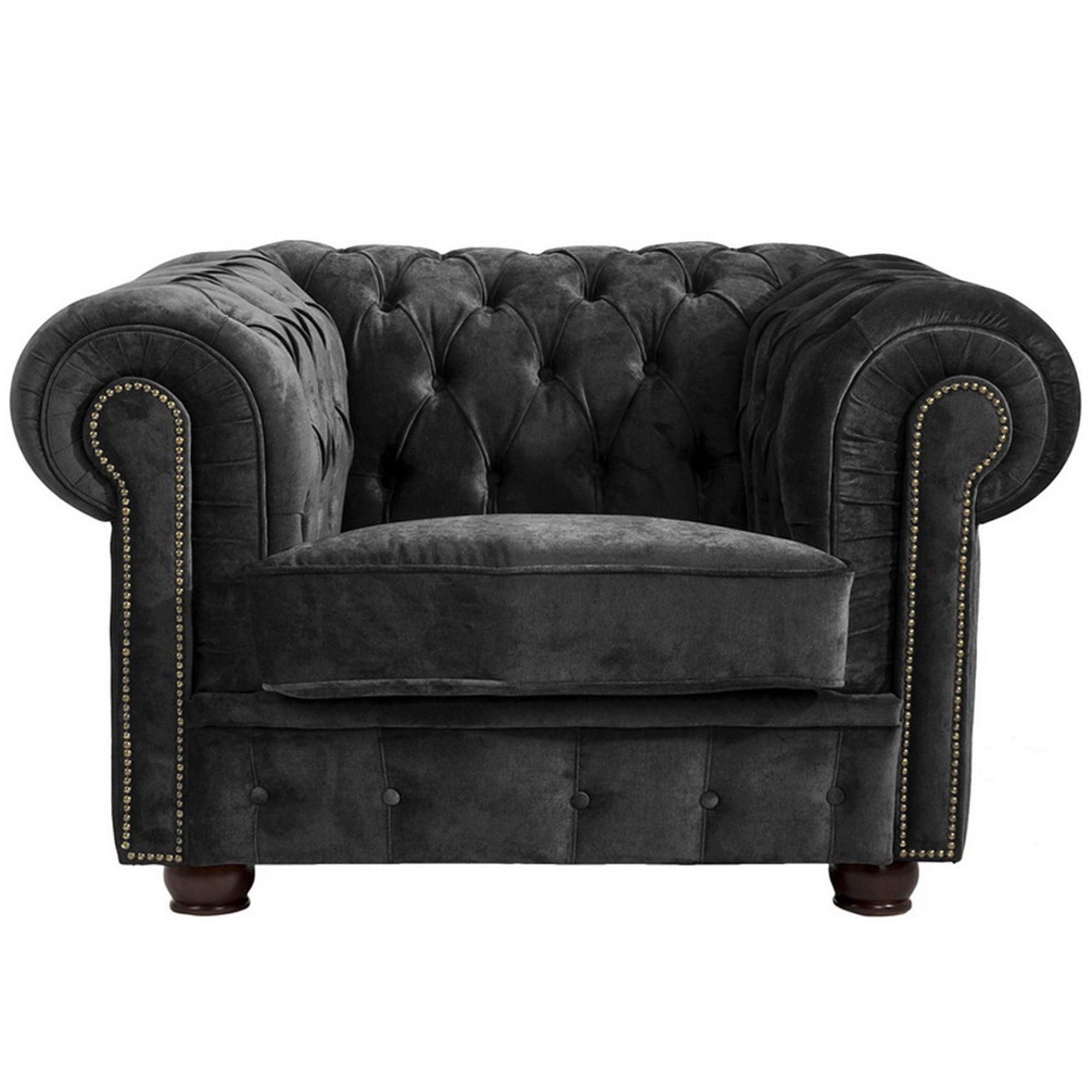 Buche Sessel Sessel inkl. Kessel 1-St), Sitz aufm Bezug 22451 Kath dunkel schwarz hochwertig 58 nussbaum Kostenlosem (Sparpreis / verarbeitet,bequemer Versand, Microfaser