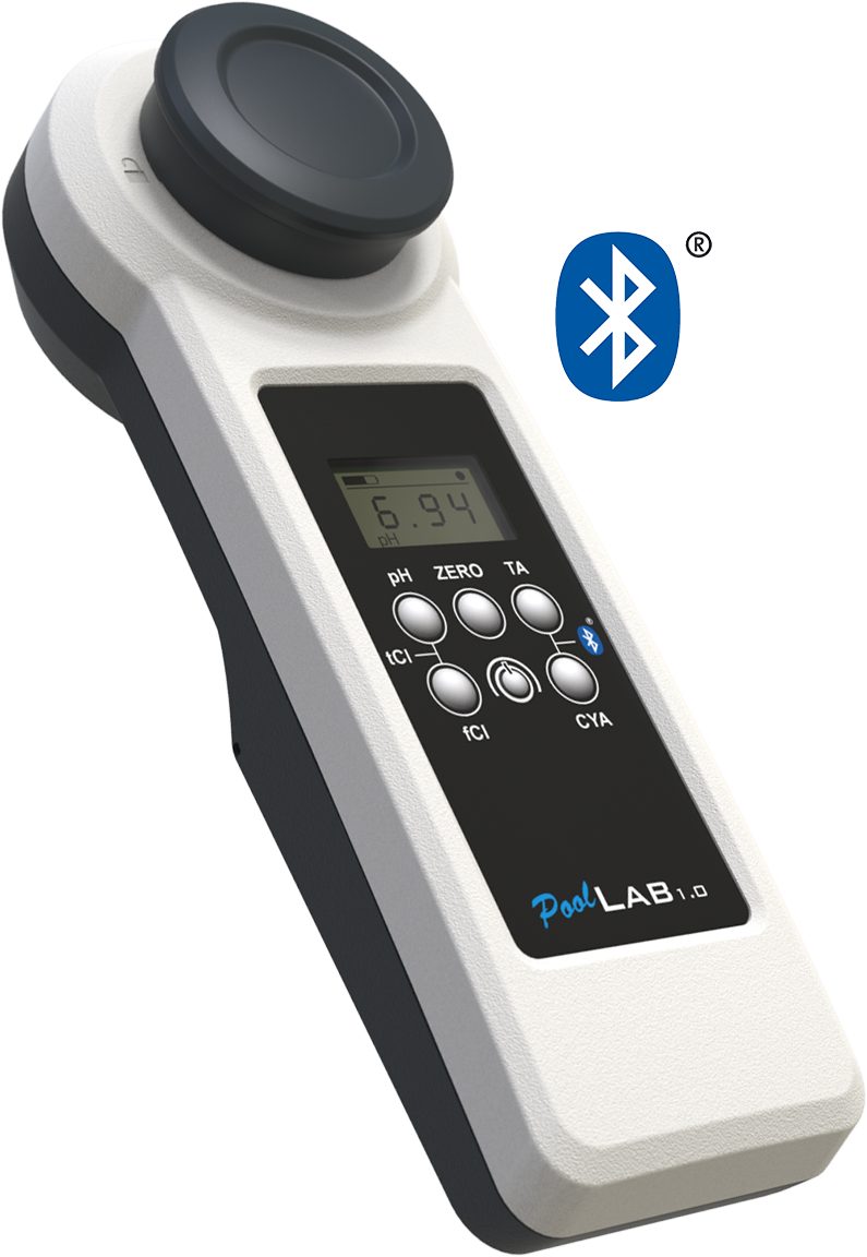 MediMuc Pool-Wassertest PoolLab 1.0 Photometer - 15 Parameter - mit 70 Testtabletten, 15 Messparameter, 1-tlg., Bluetooth
