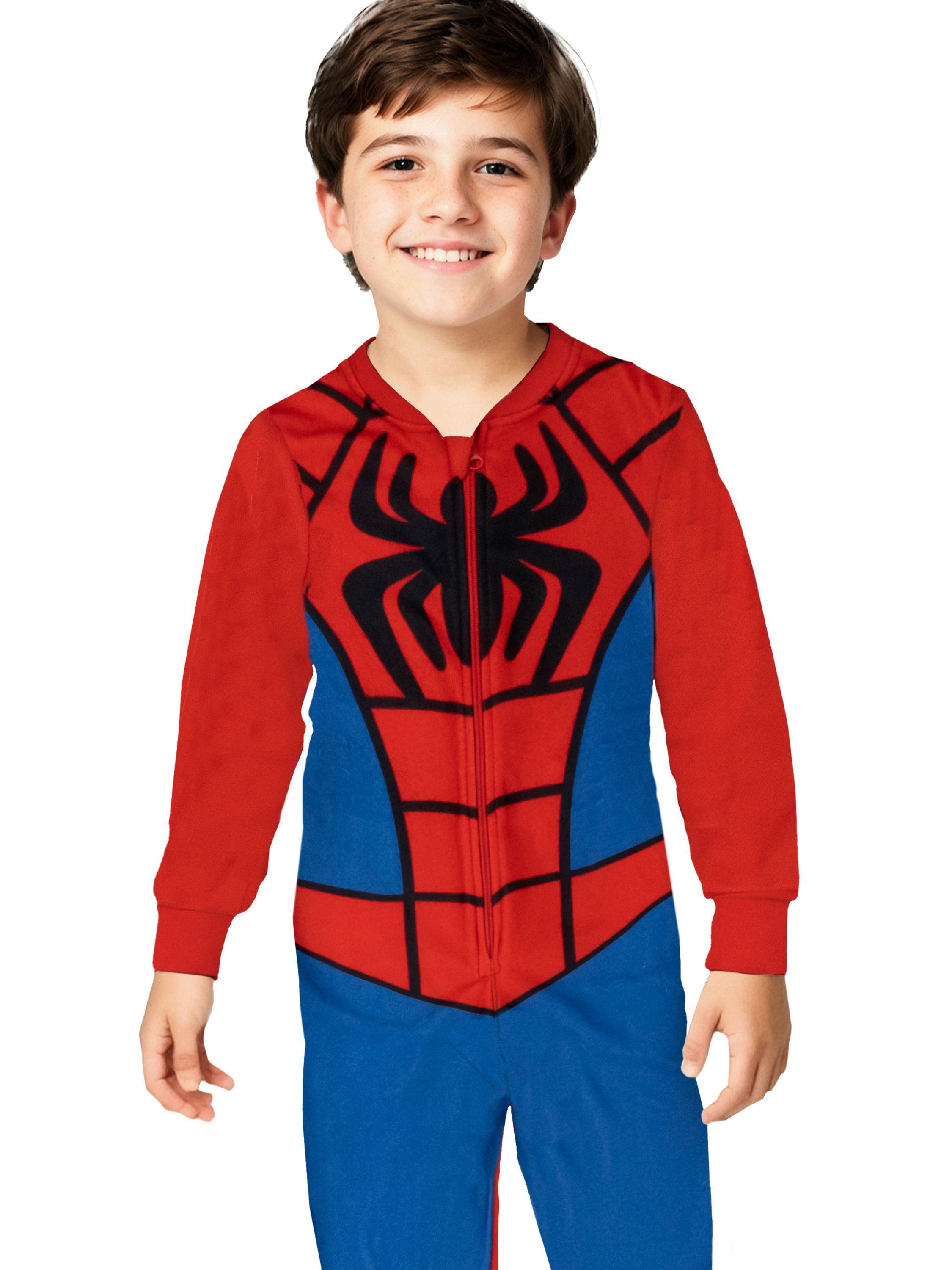 Jumpsuit Marvel Spiderman Jumpsuit Overall Pyjama Schlafanzug langarm