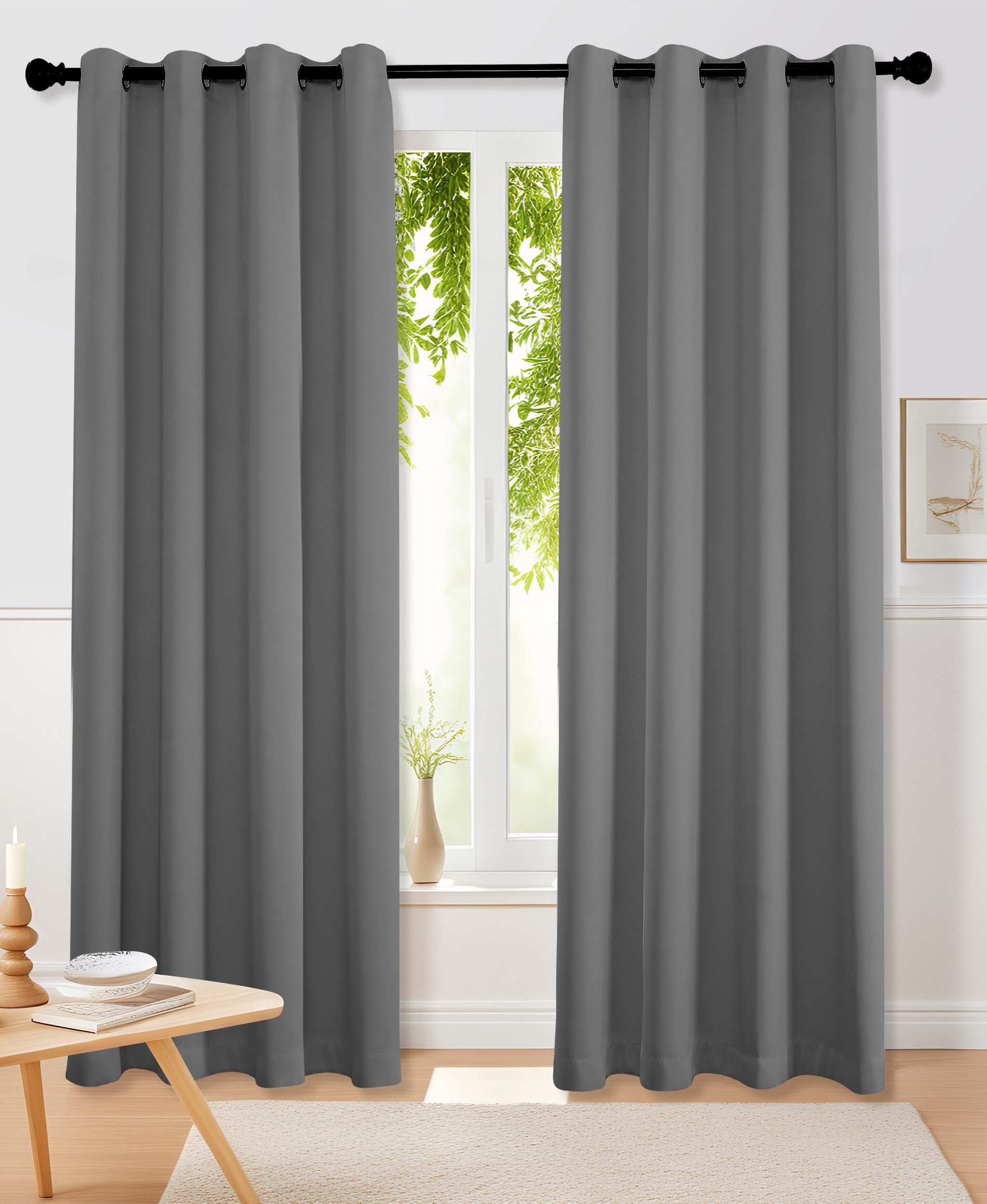 Simloveve Vorhang Gardinen Wohnzimmer Lärmschutz Thermogardine Super Dicke, günstig online kaufen