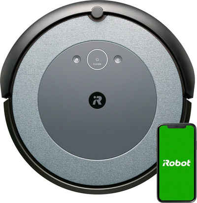 iRobot Saugroboter Roomba® i3 (i3152) WLAN-fähiger Saugroboter mit zwei Gummibürsten für alle Böden, ideal für Haustiere, individuelle Reinigungsvorschläge, Kompatibilität mit Sprachassistenten und Imprint®-Kopplungstechnik