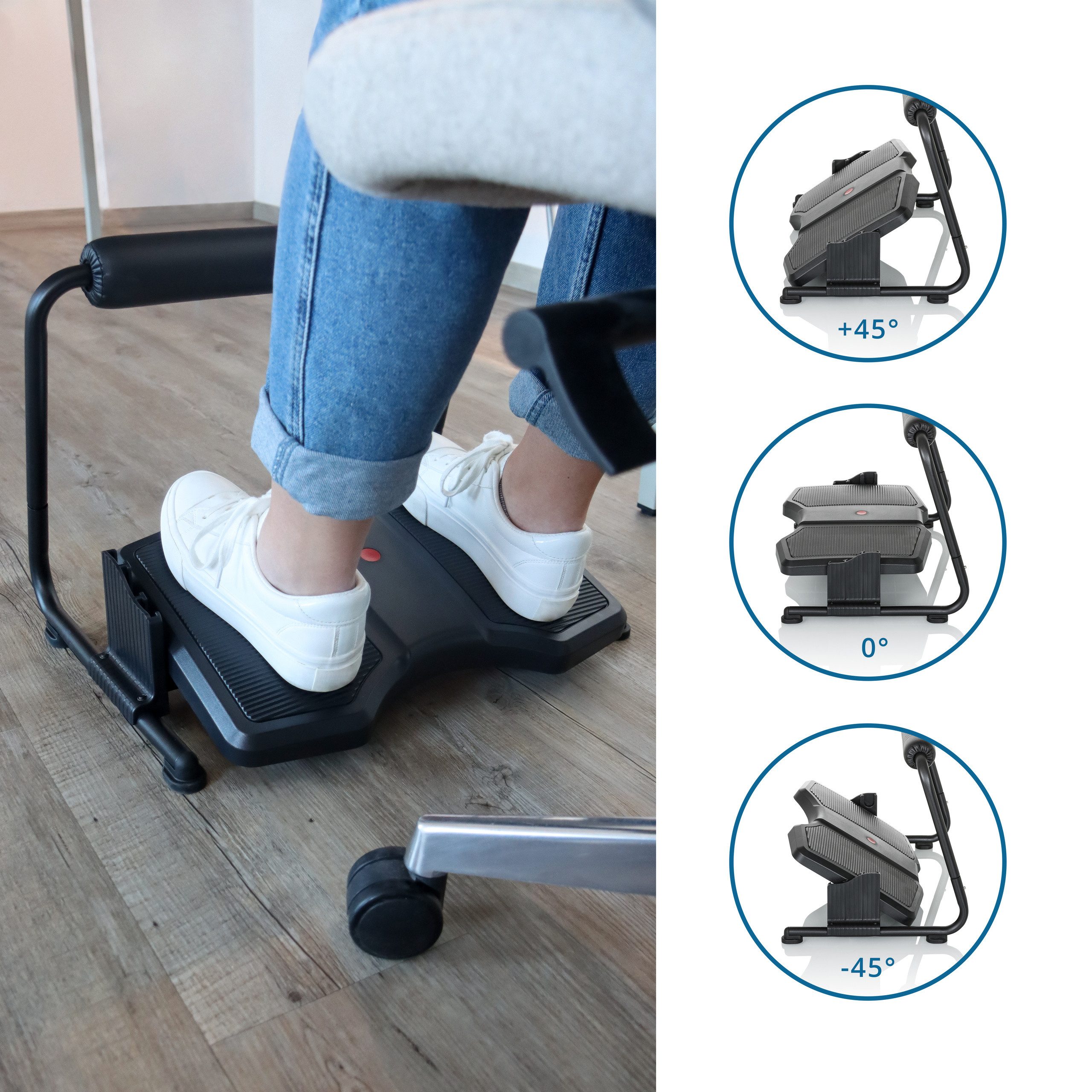 hjh OFFICE Fußstütze PODI F Fußauflage Höhe 37.0 cm, Fußablage mit Beinablage, höhenverstellbar