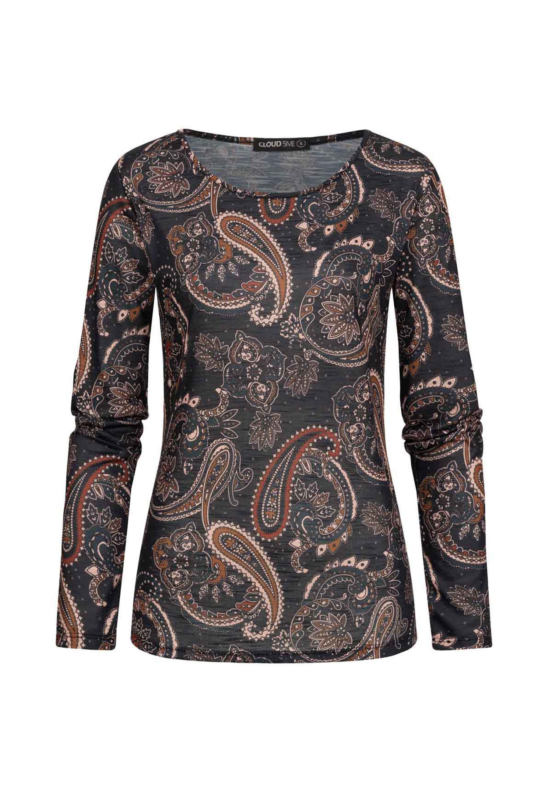 CLOUD 5IVE Longsleeve CLOUD 5IVE Langarm Shirt Longsleeve mit Paisley Print günstig online kaufen