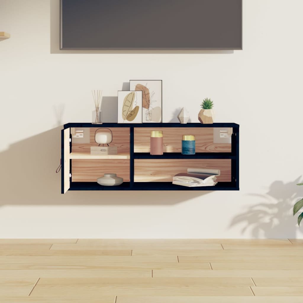 vidaXL Regal Wandschrank Schwarz 80x30x30 cm günstig online kaufen