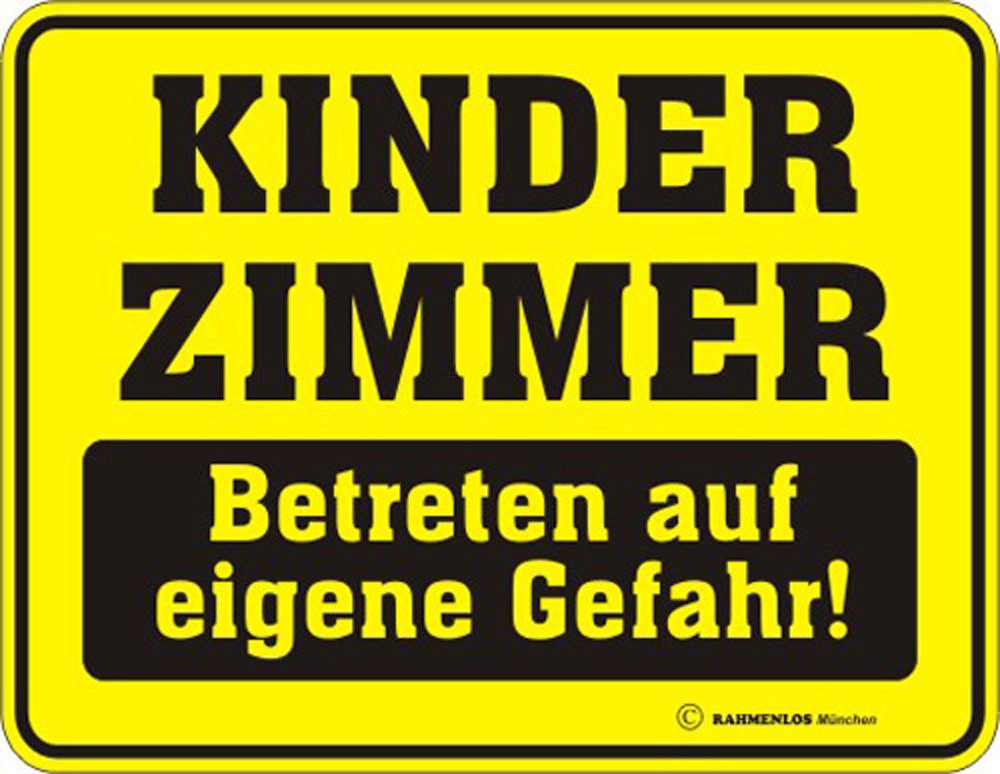 Metallschild Kinderzimmer - Fun-Schilder - Blechschild