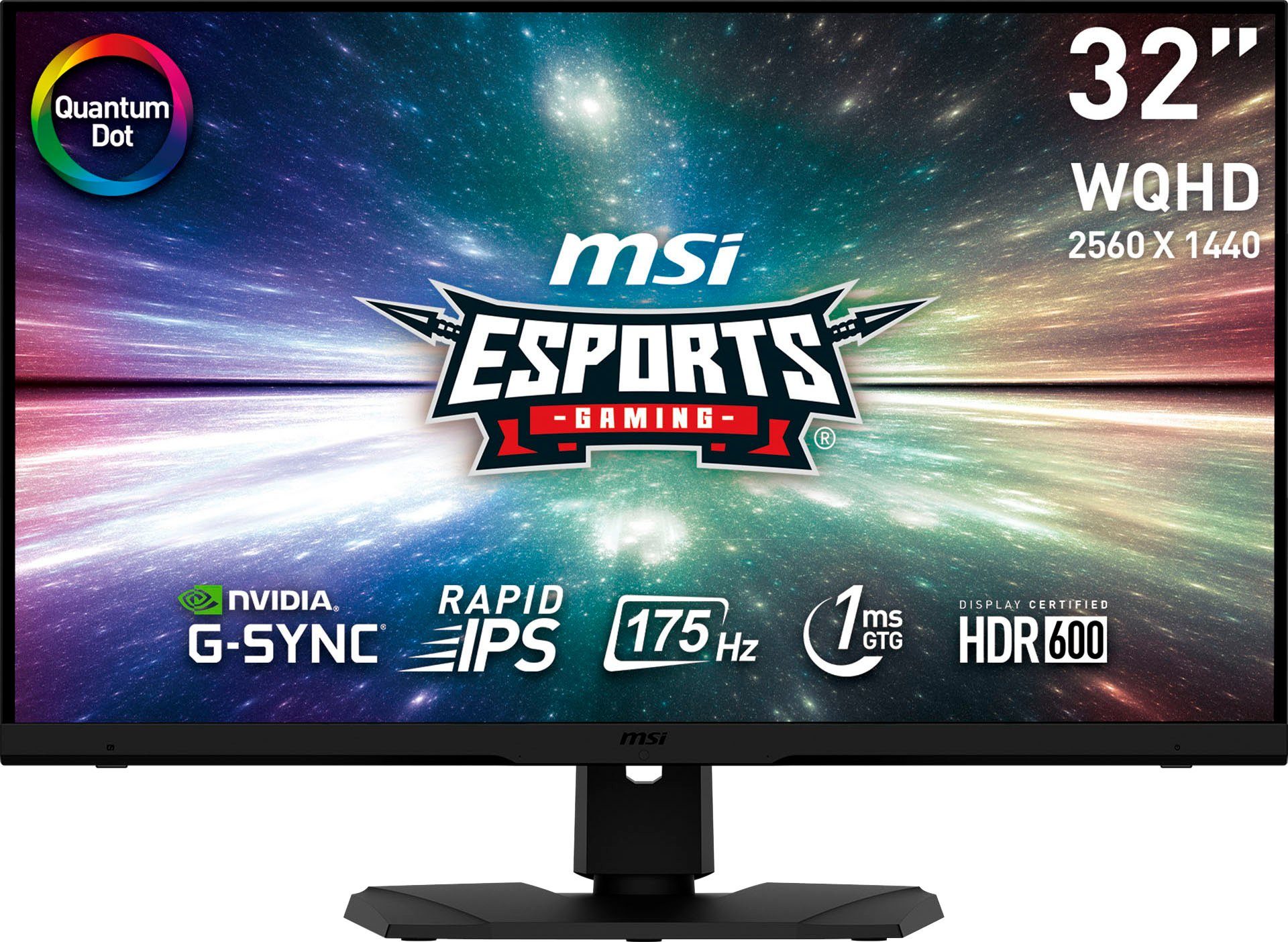 MSI Optix MPG321QRFDE-QD Gaming-LED-Monitor (81,28 cm/32 ", 2560 x 1440 px, WQHD, 1 ms Reaktionszeit, 175 Hz, IPS-LED, USB-C, höhenverstellbar, 3 Jahre Herstellergarantie)