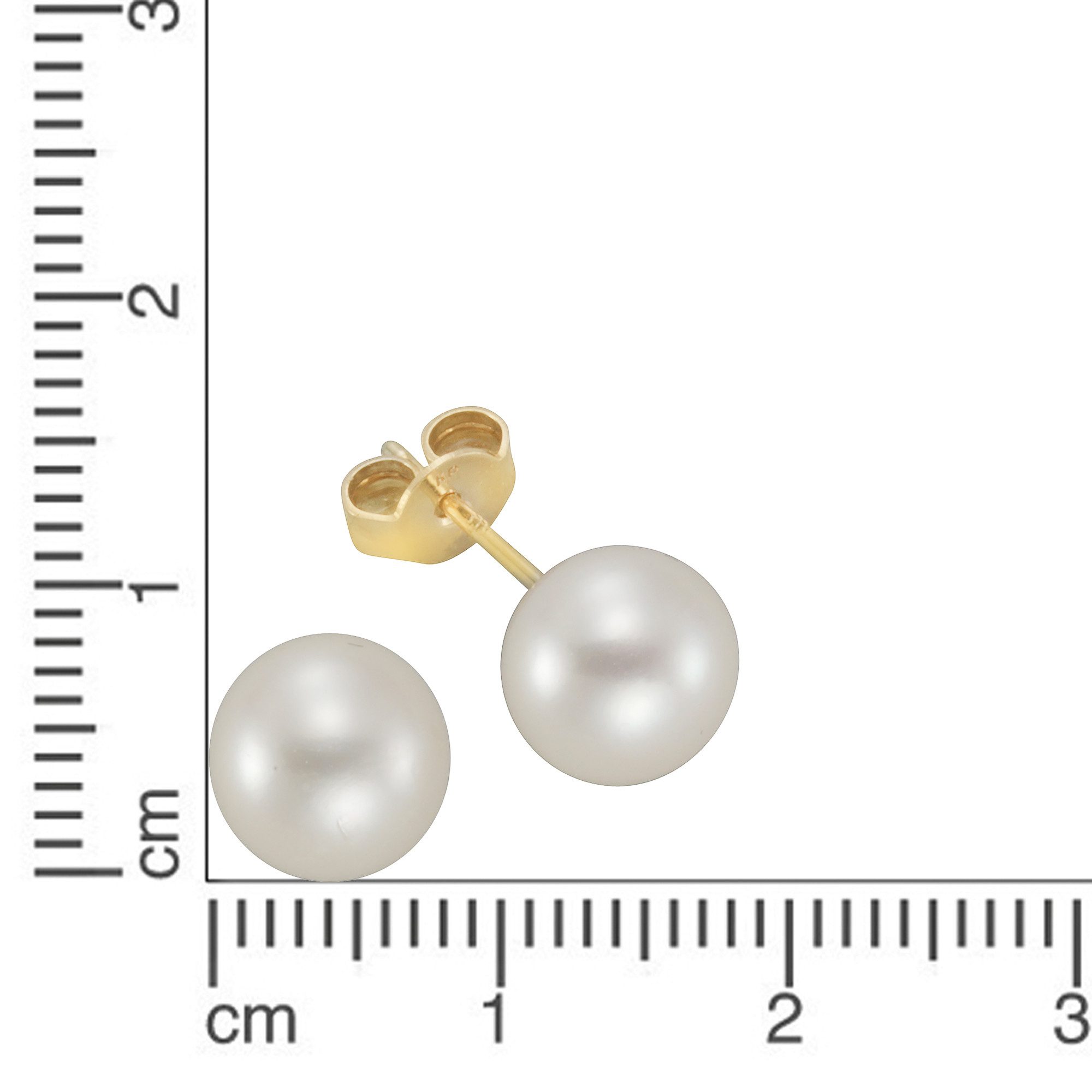 Vivance Paar Ohrstecker 585/- Gelbgold Perle günstig online kaufen
