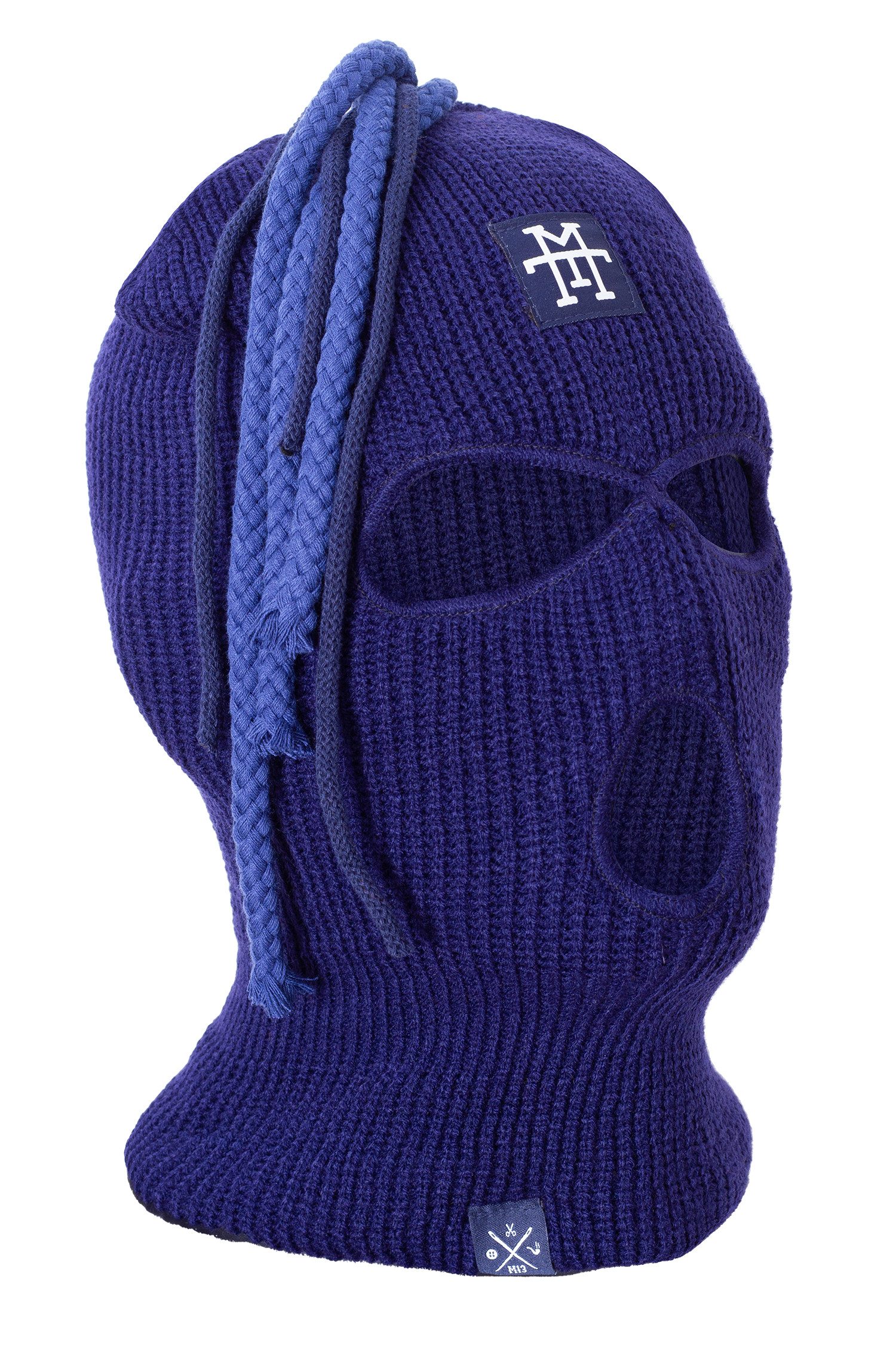 Manufaktur13 Sturmhaube Dread Balaclava - Sturmhaube, 3-Loch Skimaske mit Dreadlocks gestrickt