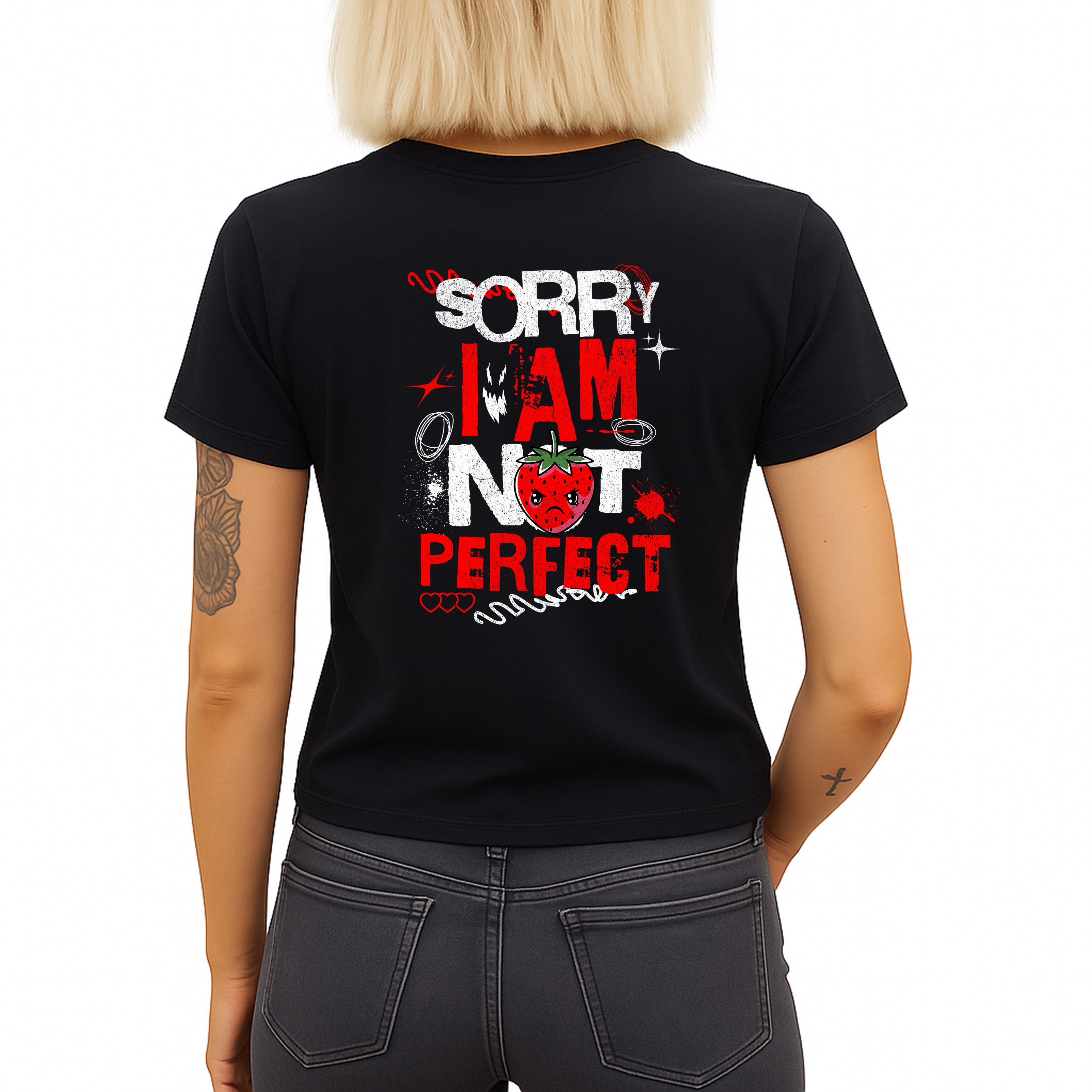 Banco T-Shirt Damen – "Sorry I Am Not Perfect" Aufdruck Urban Style – Somme günstig online kaufen