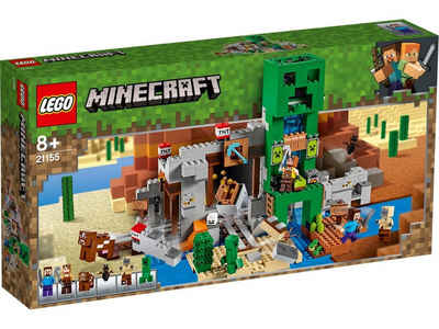 LEGO® Konstruktionsspielsteine LEGO® Minecraft™ - Die Creeper™ Mine, (Set, 834 St)
