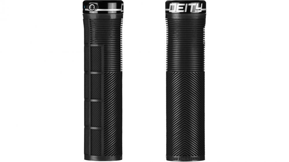 Deity Fahrradlenker Deity Knuckleduster Grips Black - MTB-Lenkergriffe 132 × 32 mm mit TRC