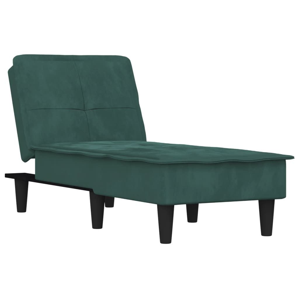 vidaXL Chaiselongue, Liegesofa Schwarz Samt günstig online kaufen