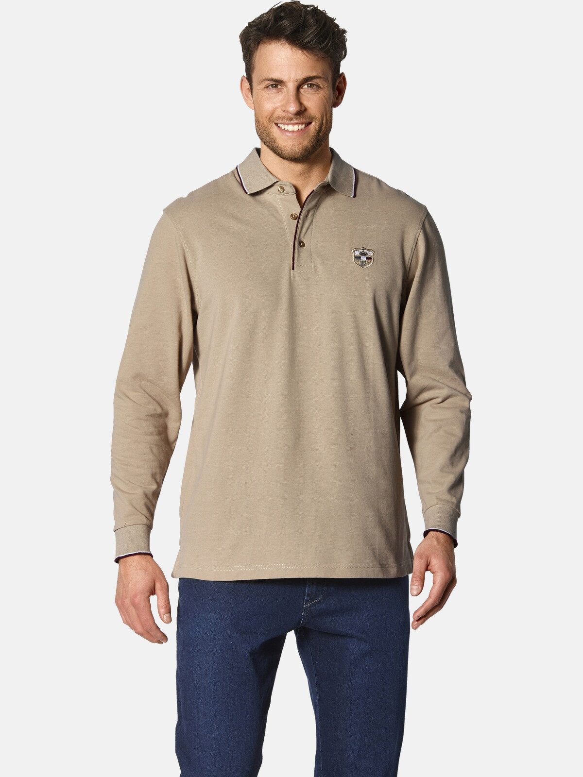 Babista Langarm-Poloshirt MILANVETZO hochwertige Piqué-Baumwolle günstig online kaufen