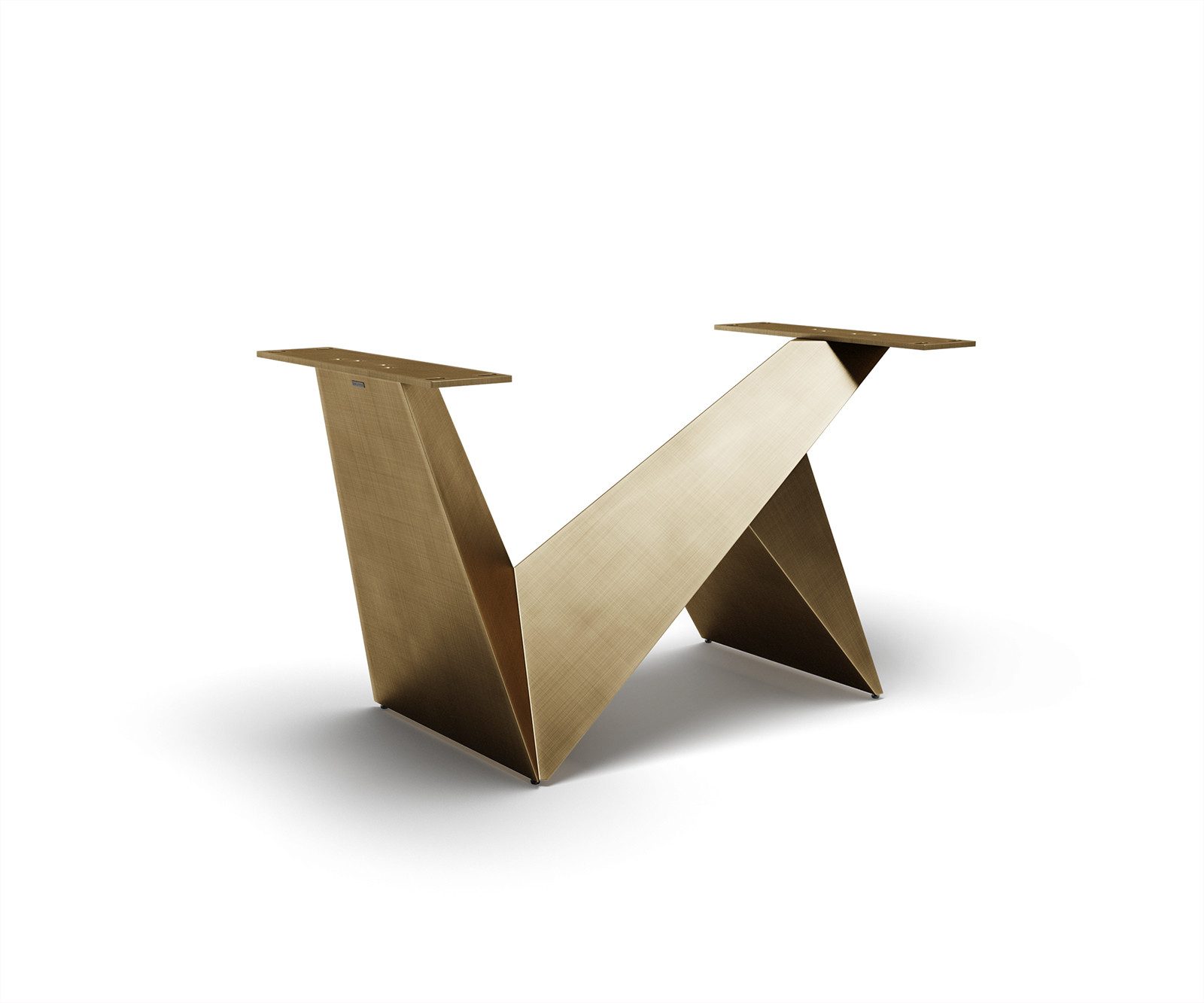 DELIFE Tischbein Origami, Metallic Gold