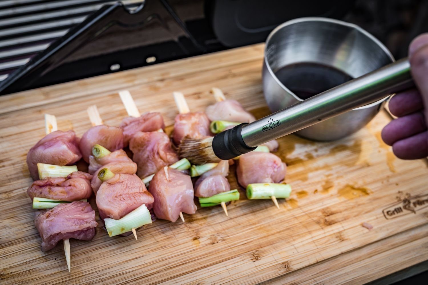 Marinadenpinsel Grillfürst Marinierpinsel Set mit 3 Aufsätzen