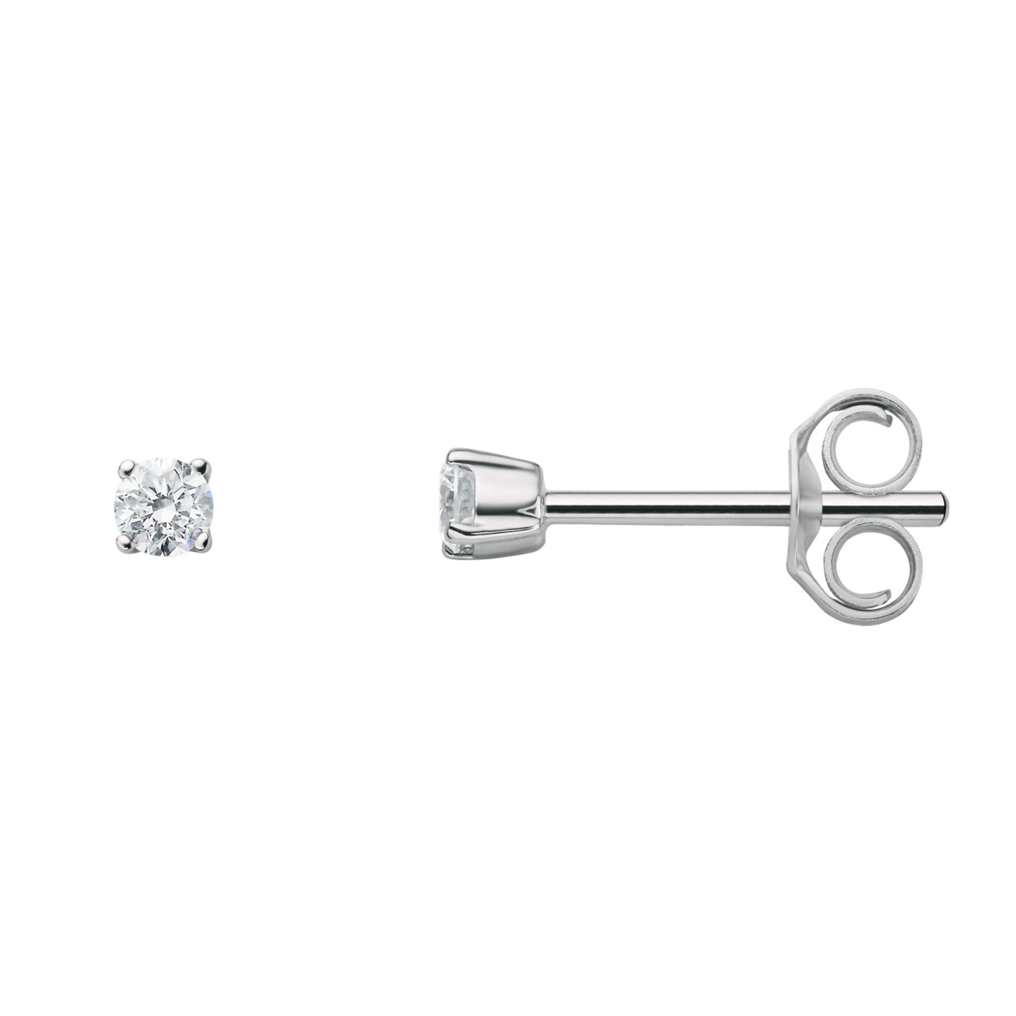 ONE ELEMENT Paar Ohrhänger 0.10 ct Diamant Brillant Ohrringe Ohrstecker aus 950 Platin, Damen Platin Schmuck