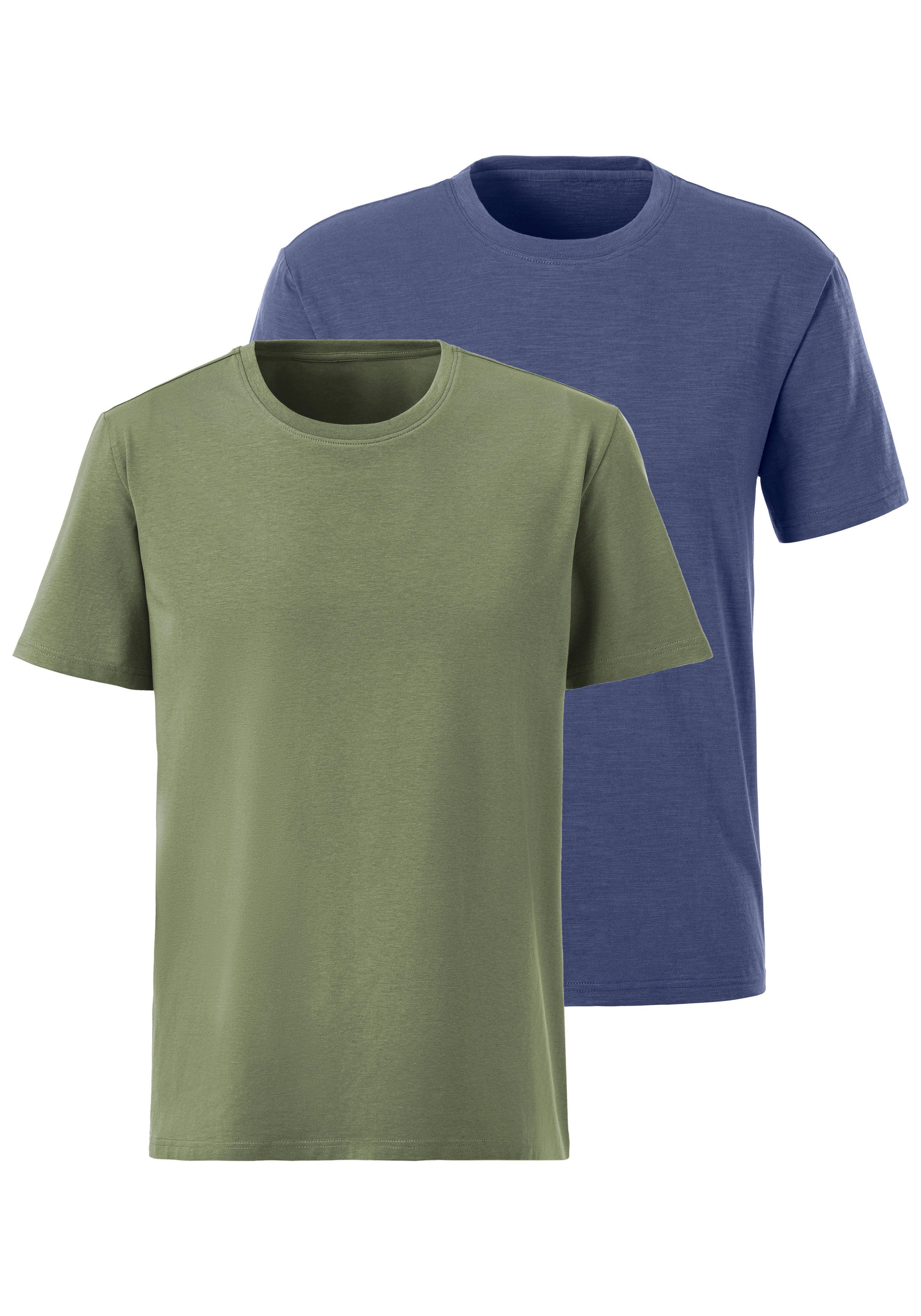 John Devin T-Shirt mit Slub-Garn Struktur (Packung, 2-tlg., 2er-Pack) aus leichter, strukturierter Baumwollqualität - im 2er-Sparpack. € 26,98, (€ 13,49 pro 1 Stk).