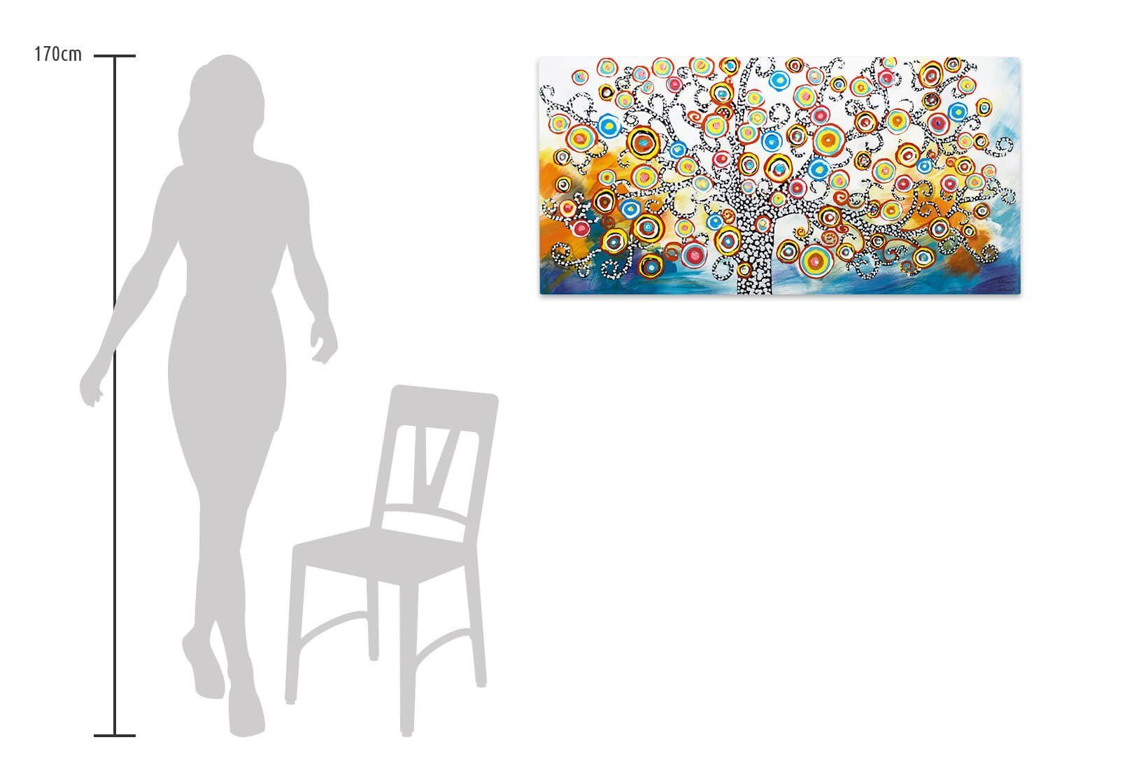 100% Gemälde of Wohnzimmer cm, Leinwandbild HANDGEMALT KUNSTLOFT Wandbild Oracle 120x60 Insights